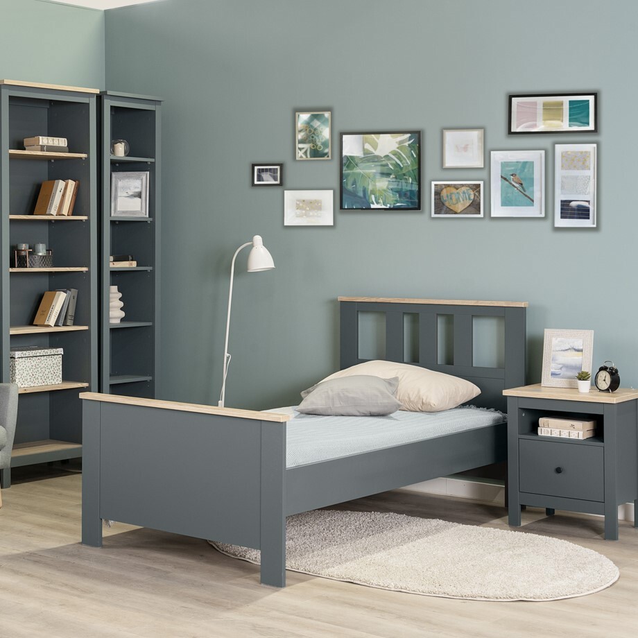 Изображение товара Кровать односпальная Гуд Лакк Сага 90х200 зеленая классика скандинавский стиль