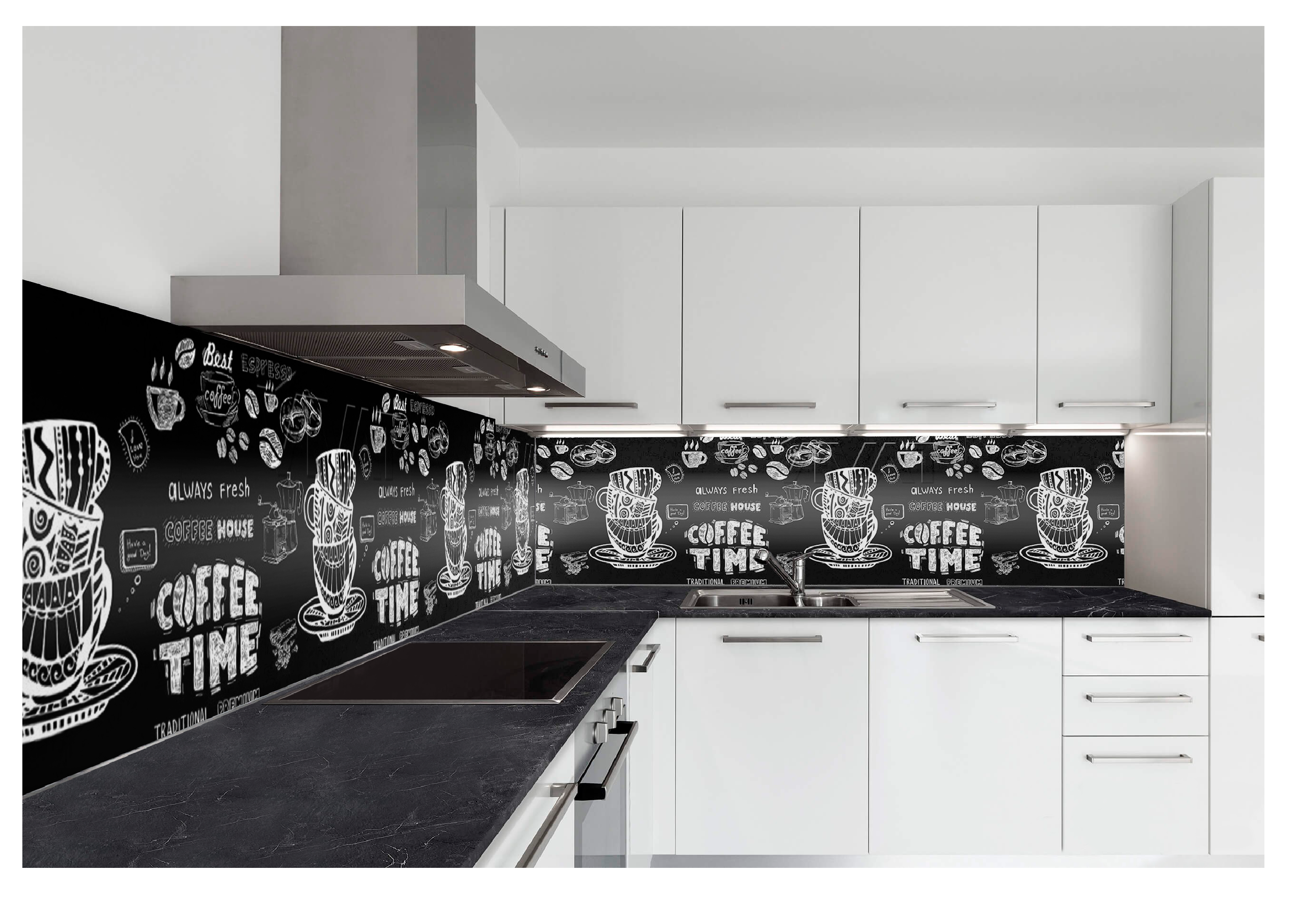 Изображение товара Стеновая панель ПВХ Stella Кофе time 300x60 см глянцевая влажостойкая