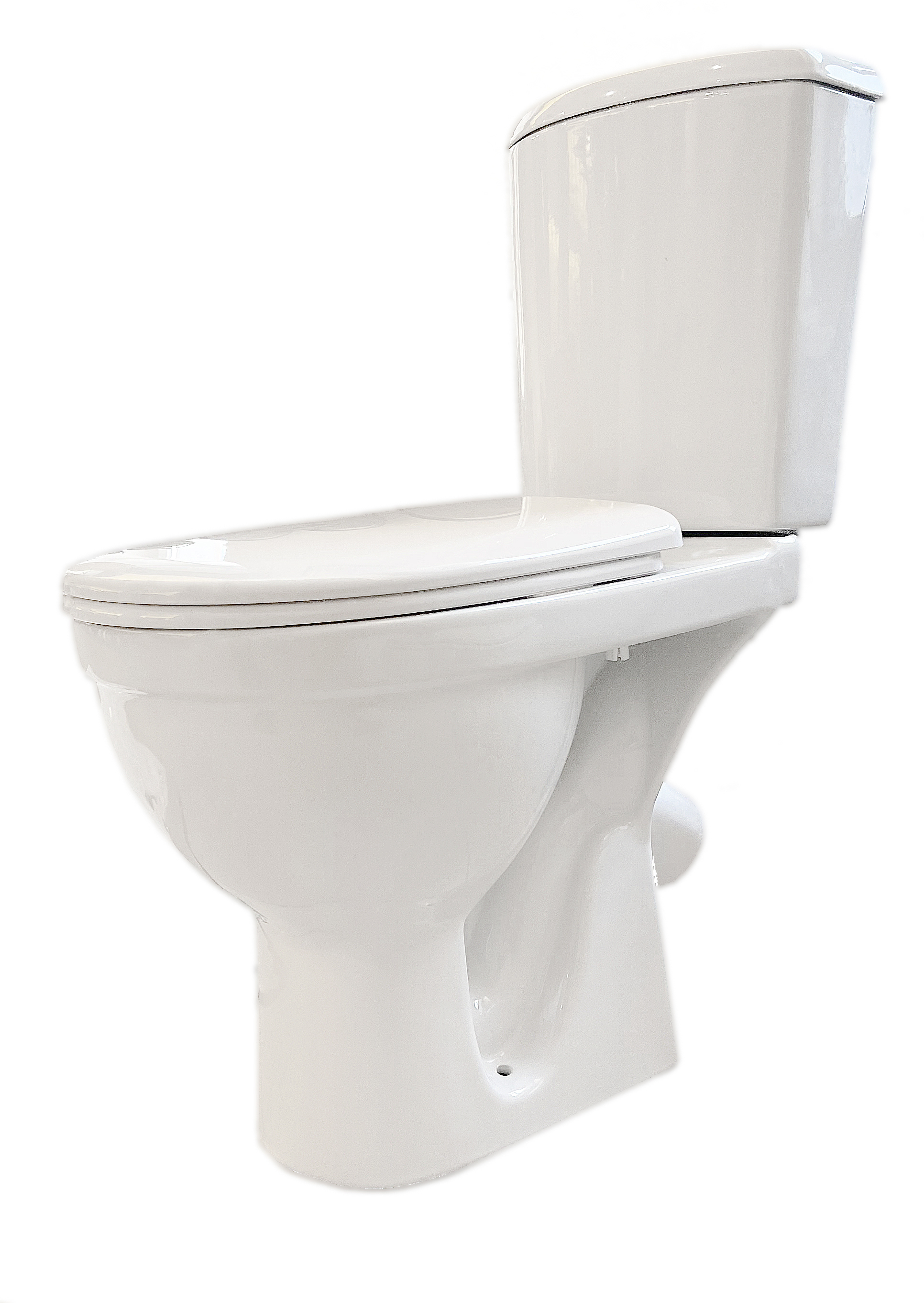 Изображение товара Унитаз-компакт Rosa Дон Люкс косой выпуск двойной слив с антибактериальным сиденьем