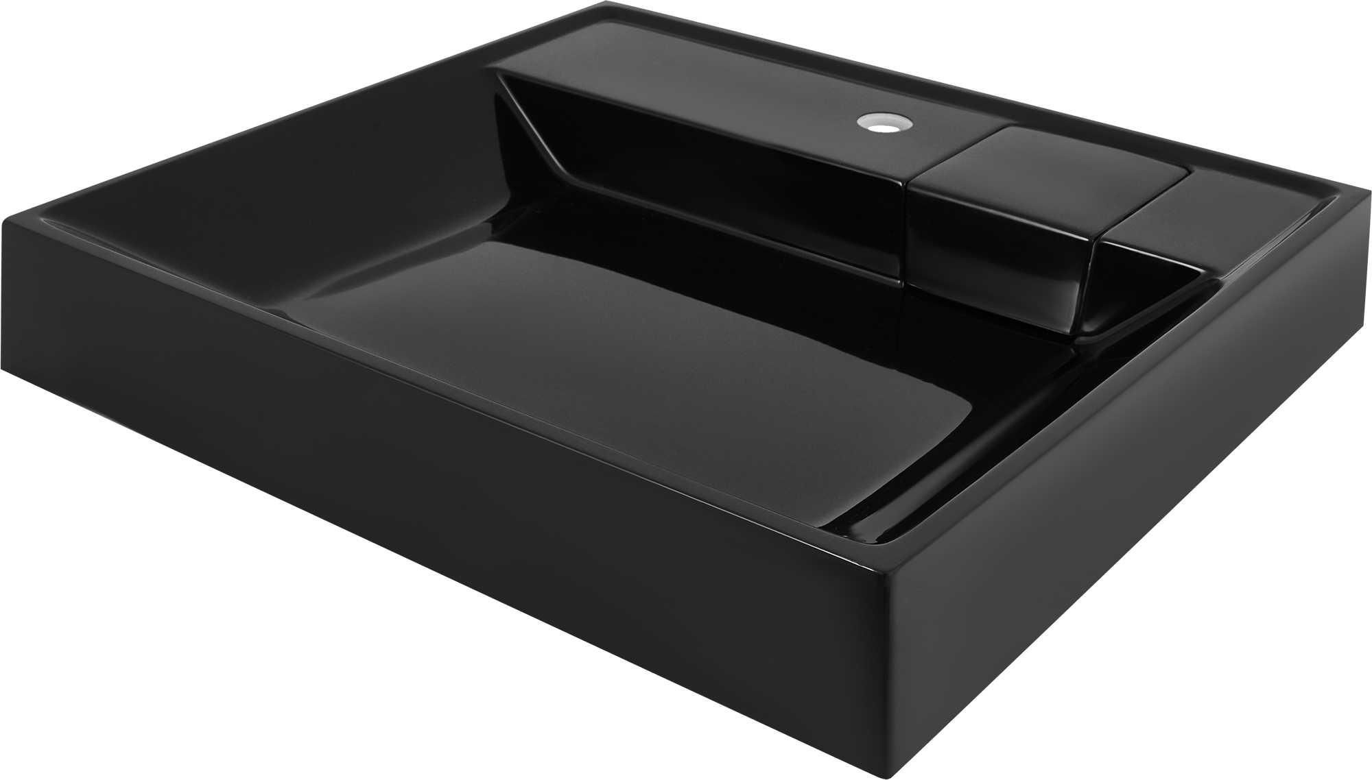 Изображение товара Раковина на стиральную машину Vita 60 см черная монтаж подвесной искусственный камень