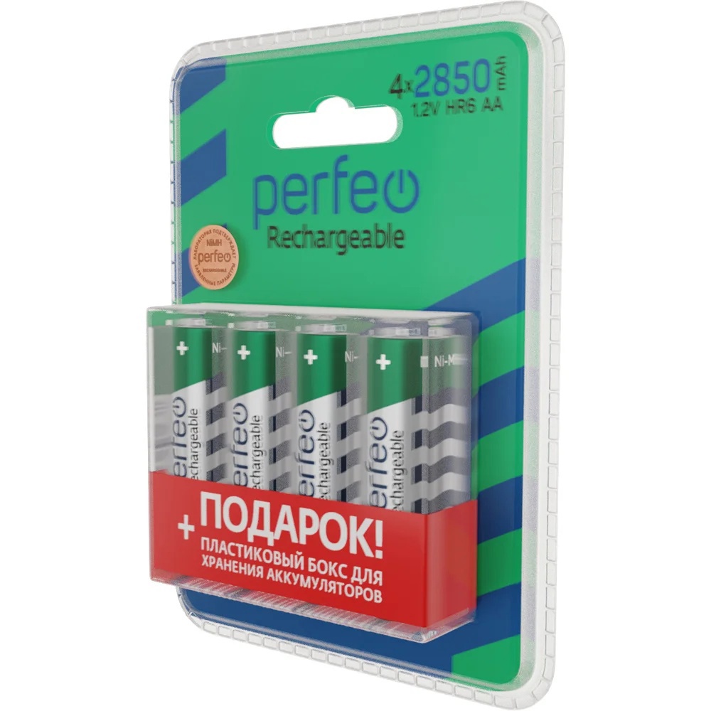 Изображение товара Аккумуляторы Perfeo AA 2850 мАч (4 шт.) для цифровых устройств
