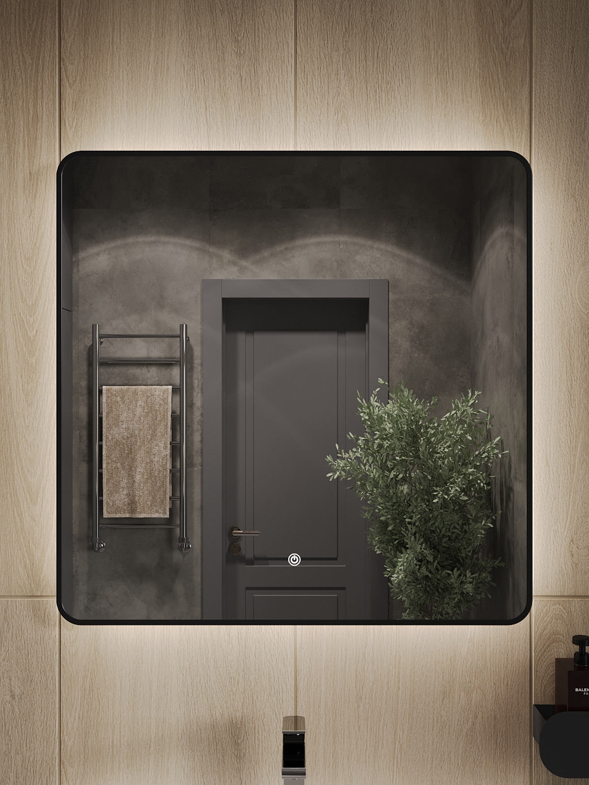 Изображение товара Зеркало для ванной Topline Bl TLBL-80ZE с подсветкой 80x80 см