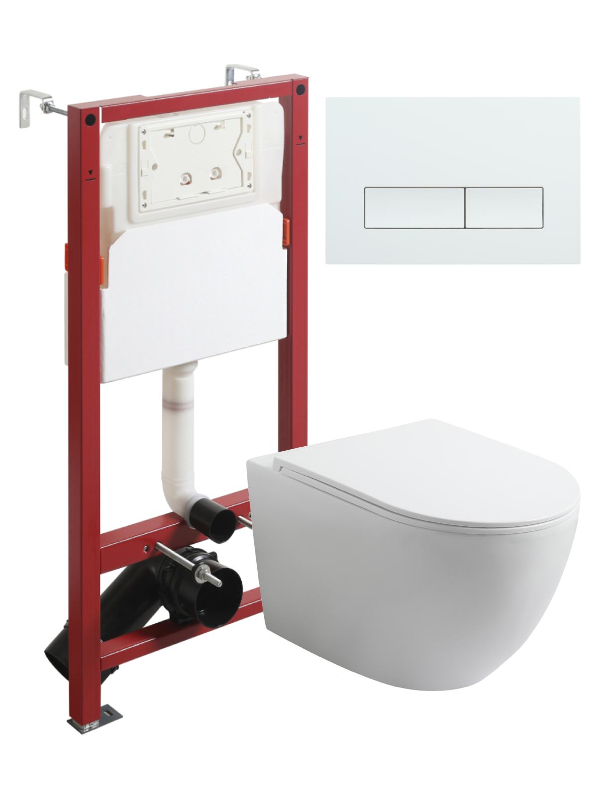 Изображение товара Комплект инсталляция с унитазом Topline TLTI07150+TLPB288 цвет белый