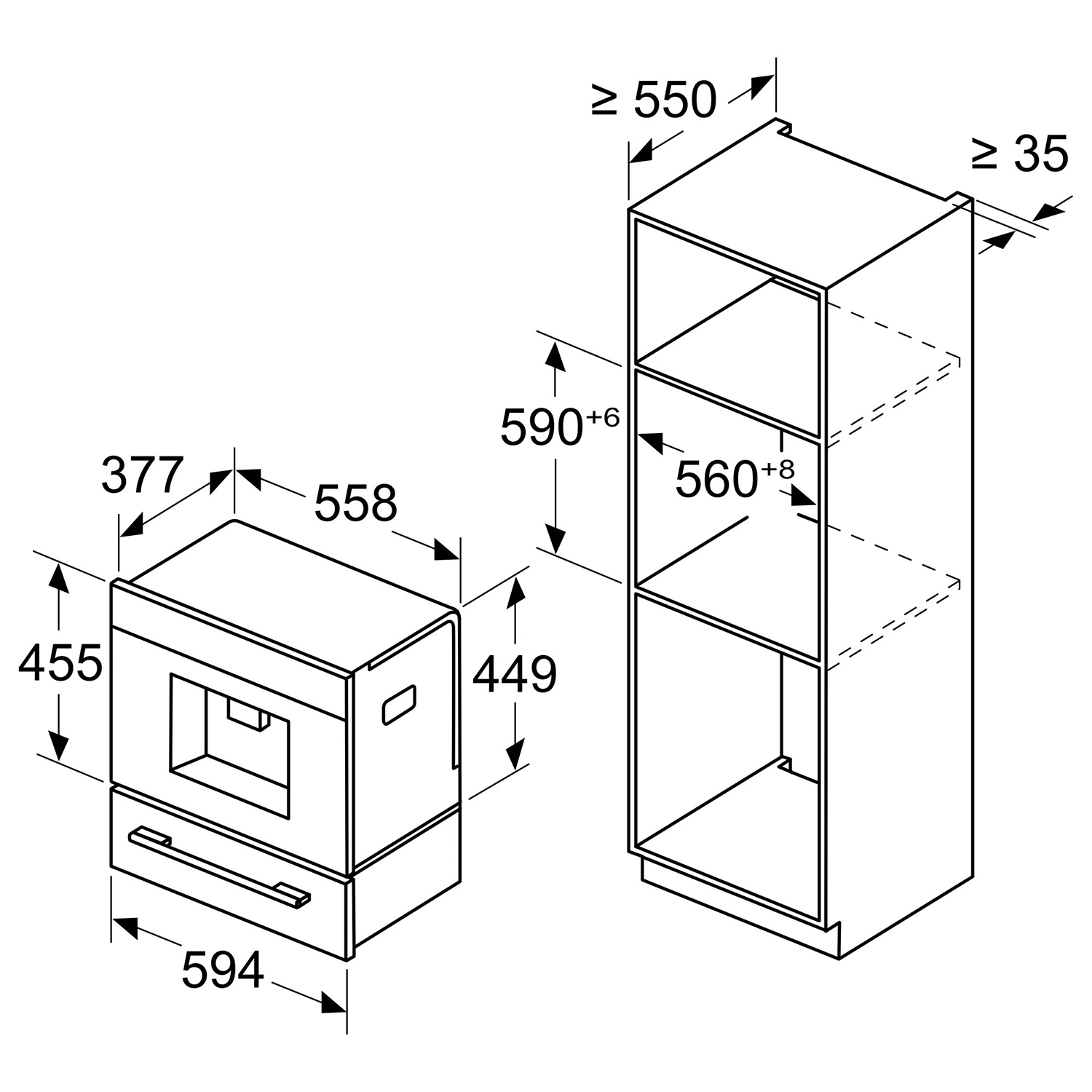 Изображение товара Встроенная кофемашина Bosch 59.4x45.5x38.5 см цвет черный Изображение товара Встроенная кофемашина Bosch 59.4x45.5x38.5 см цвет черный