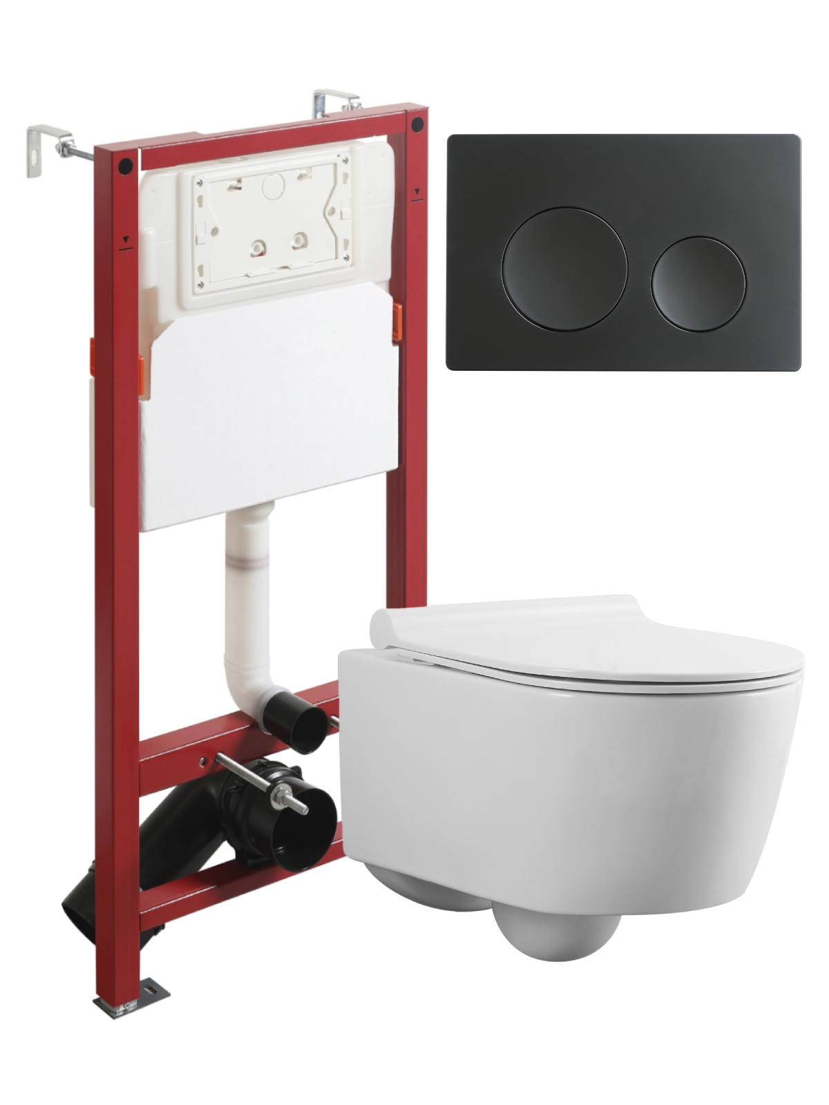 Изображение товара Комплект инсталляция с унитазом Topline TLTI05100+TLPB144 белый безободковый