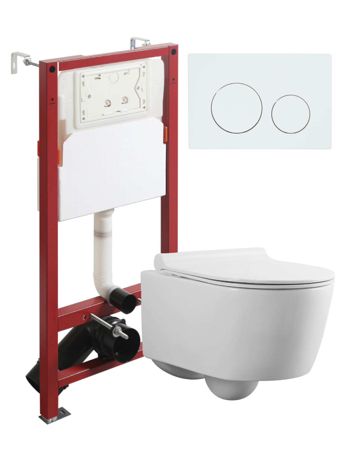 Изображение товара Комплект инсталляция с унитазом TOPLINE TLTI05100+TLPB188 белый
