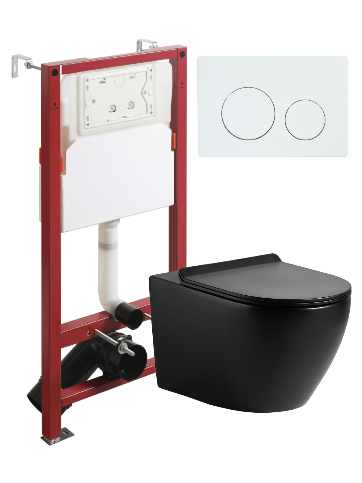 Изображение товара Комплект инсталляция с унитазом TOPLINE TLTI03144+TLPB188 черный