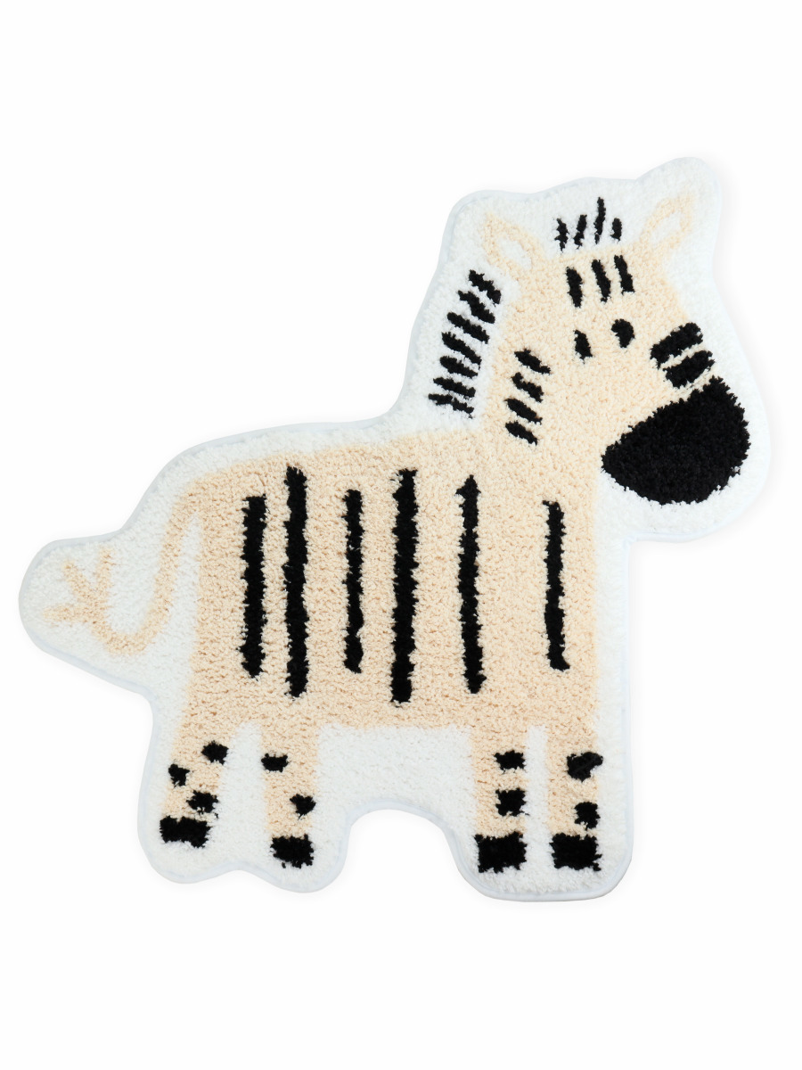 Изображение товара Ковер для ванной Саванна микрофибра 50x80 см черно-белый