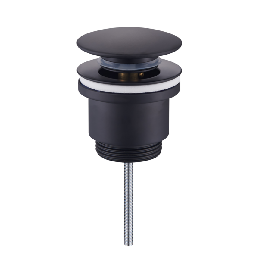 Изображение товара Донный клапан для ванны Raglo R600.01.06 черный латунь клик-клак 50 мм