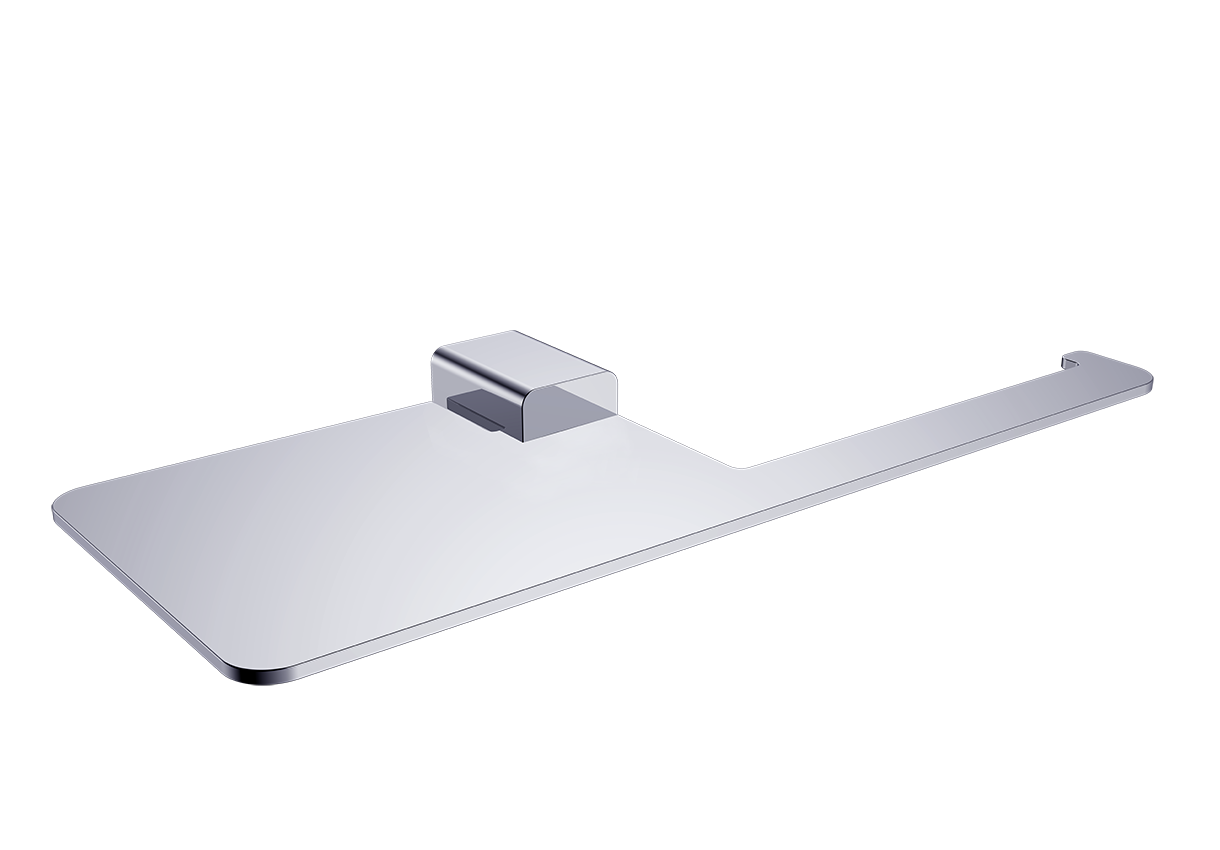 Изображение товара Держатель для туалетной бумаги с полочкой RAGLO ХРОМ R301. 03 - современное решение