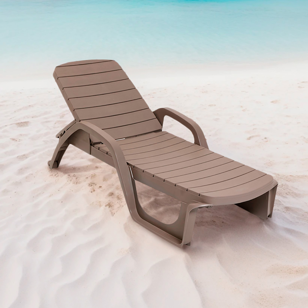 Изображение товара Шезлонг Honeycomb Wood 190x70x32 см пластиковый регулируемый из России