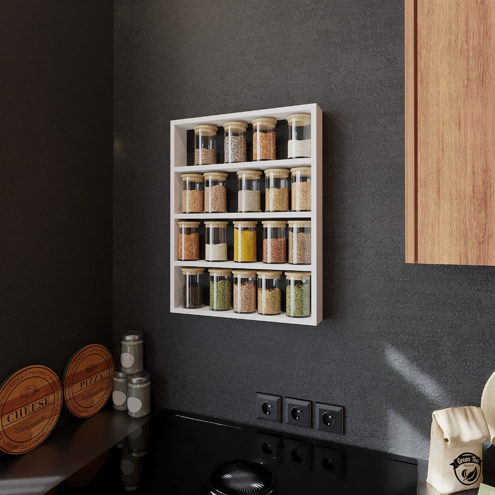 Изображение товара Настенная полка из ЛДСП белая 55x10 см EASY KITCHEN
