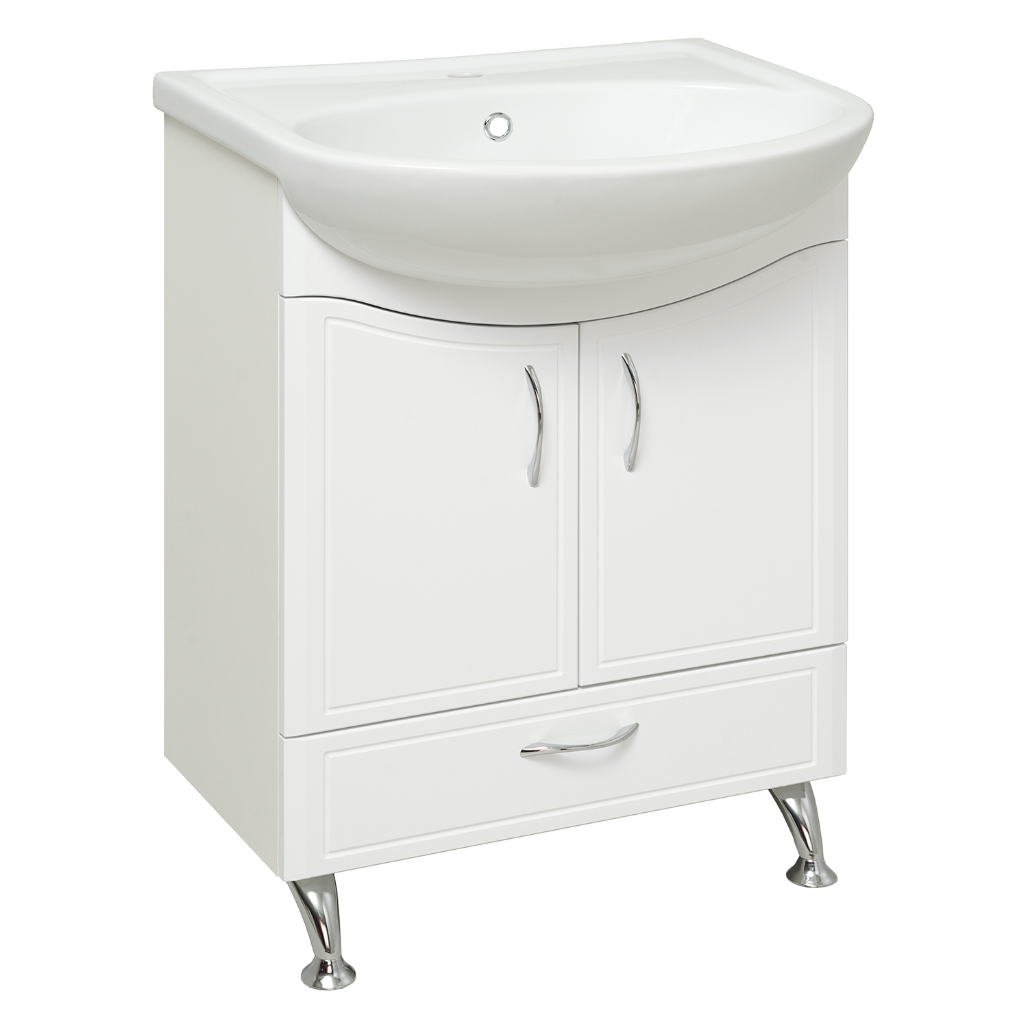 Изображение товара Тумба с раковиной Runo Севилья 60 см напольная цвет белый