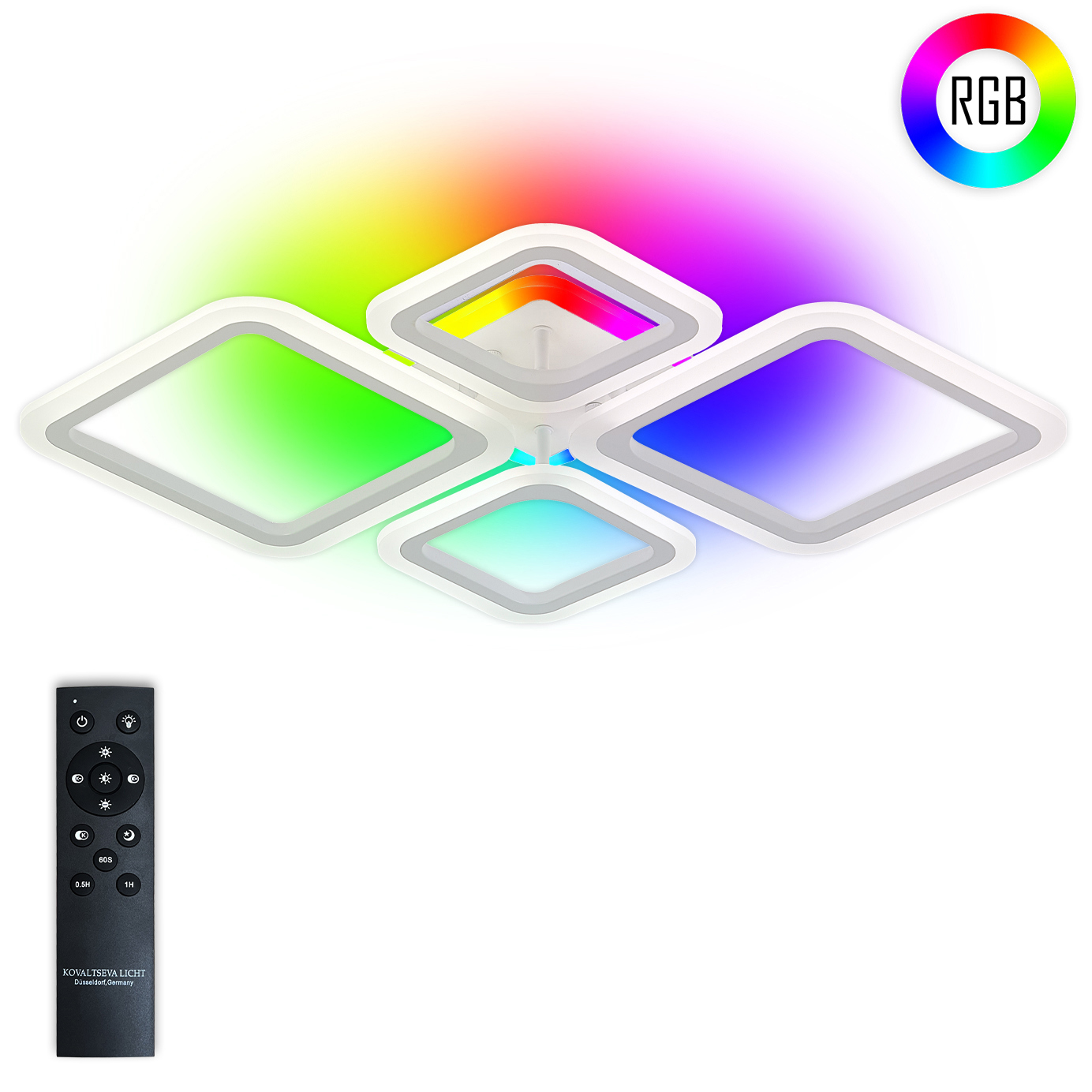 Изображение товара Современная LED люстра потолочная с RGB и дистанционным управлением NATALI KOVALTSEVA 81421