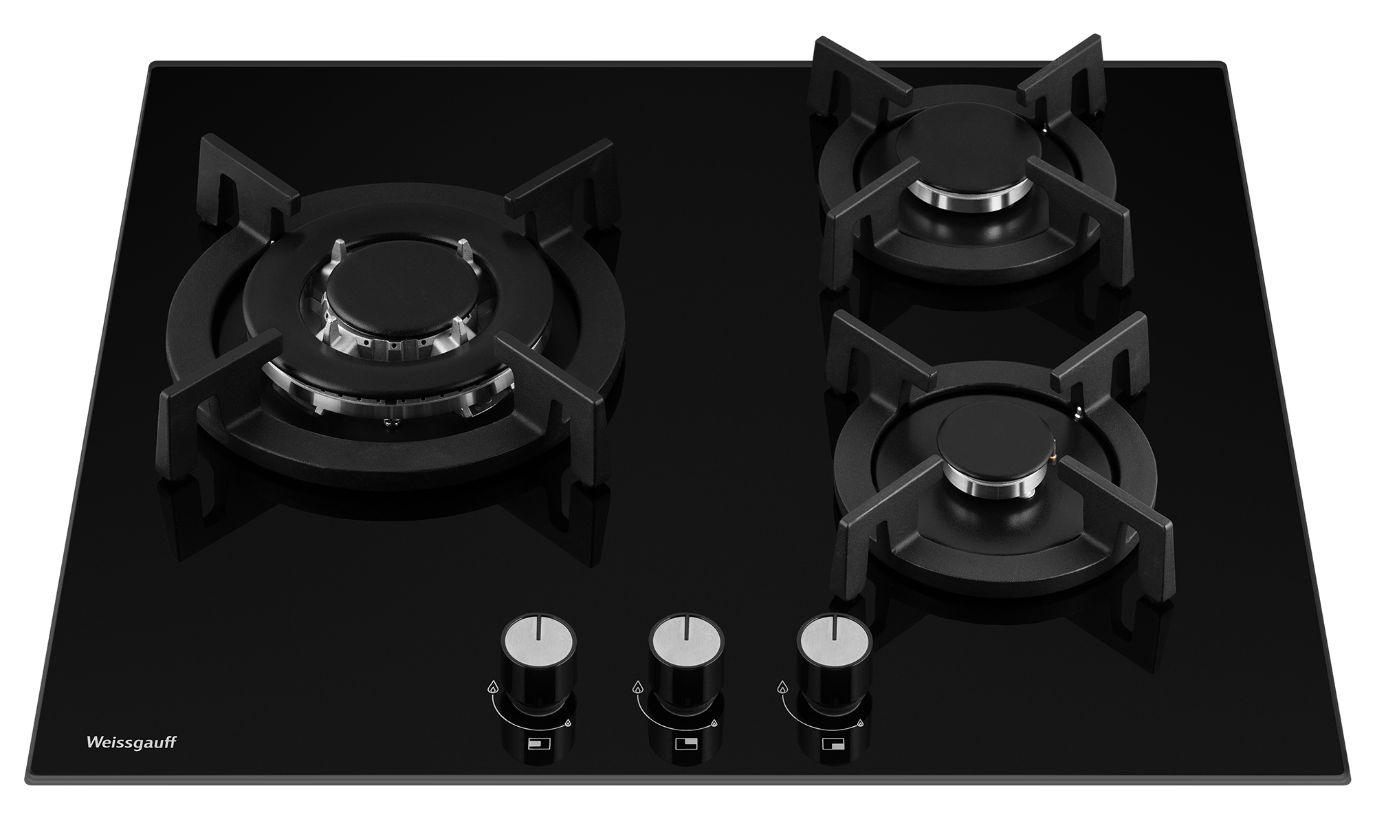 Изображение товара Газовая варочная панель Weissgauff BGV 436781 60 см черное стекло