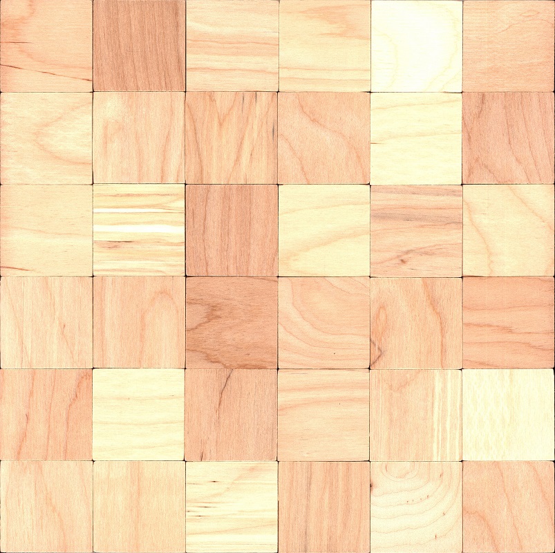 Изображение товара Панель-мозаика Gluten lignum Болтон бежевый 300x300x4мм 0.09м² 22шт ячейка 50x50мм