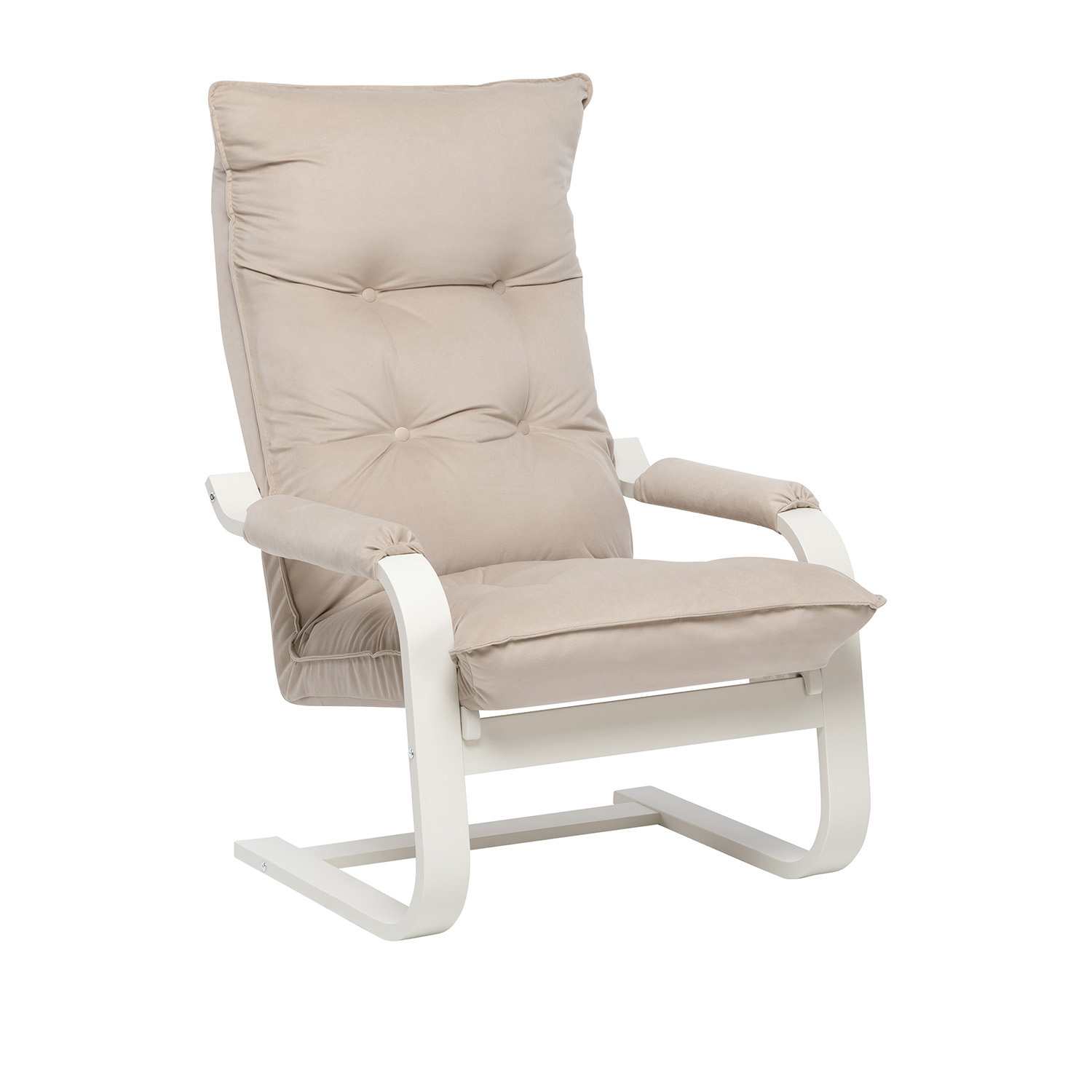 Изображение товара Кресло Leset Оливер раскладушка велюр цвет слоновая кость