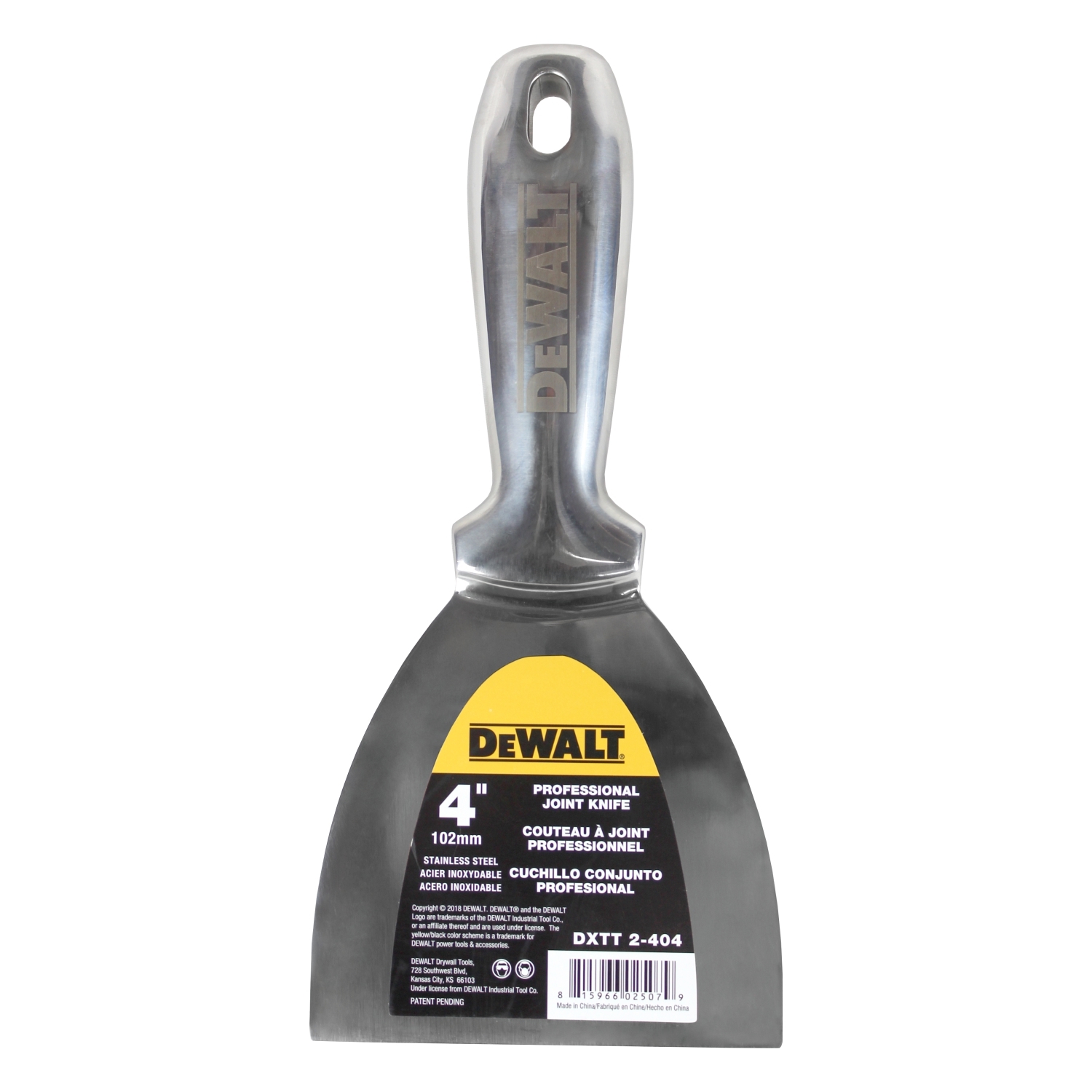 Изображение товара Шпатель малярный DeWALT металлический литой 10.2 см