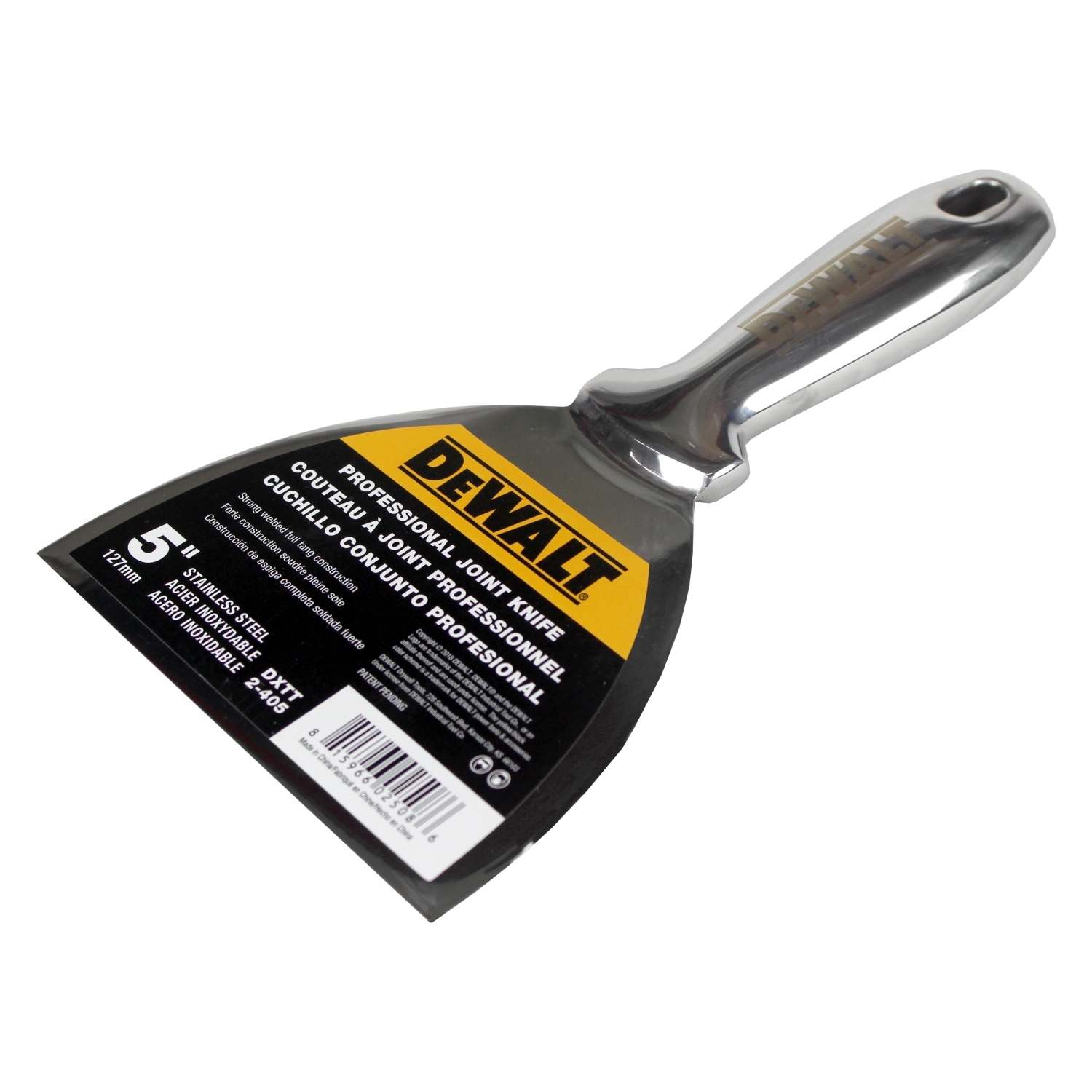 Изображение товара Шпатель малярный металлический литой DEWALT шириной 127 мм из нержавеющей стали