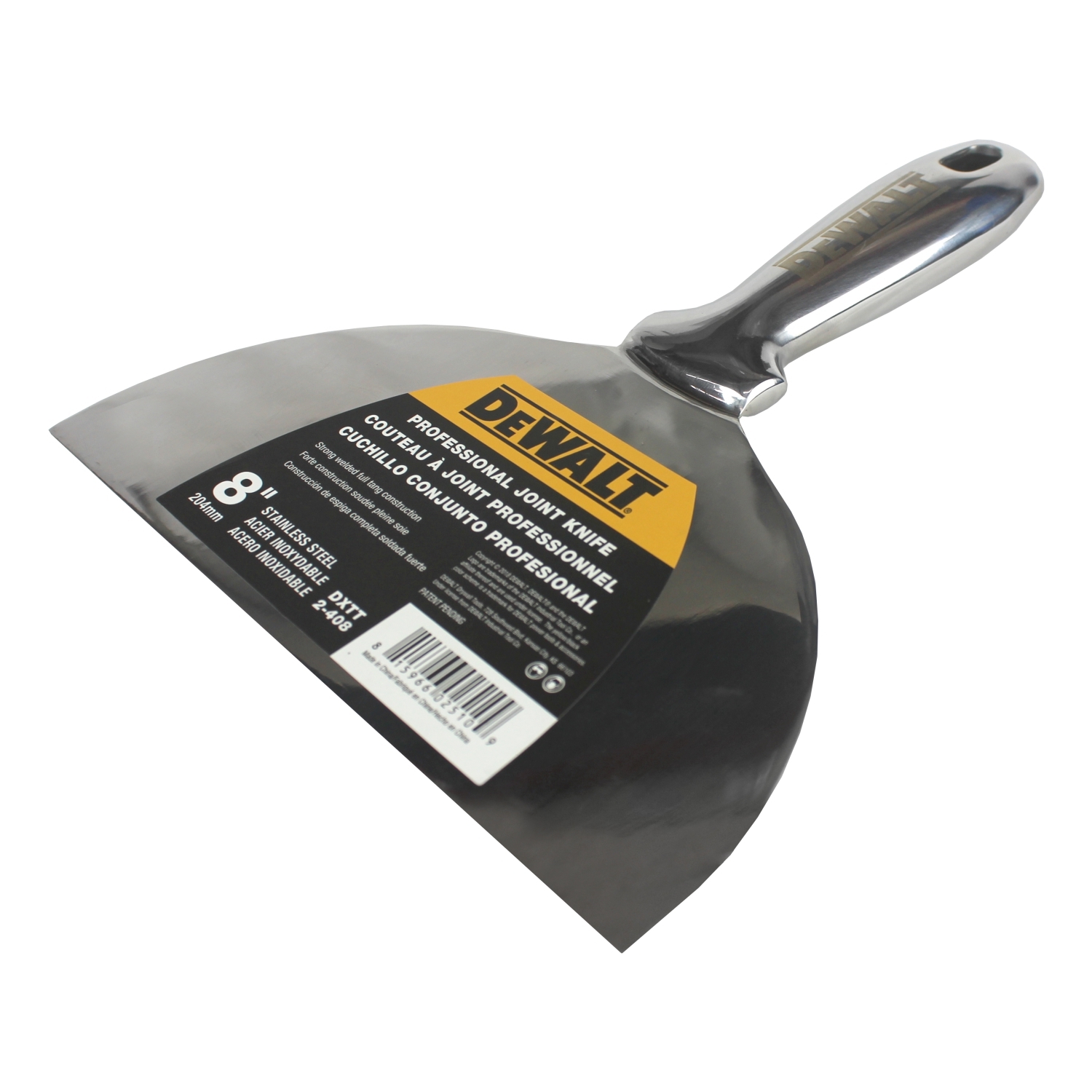 Изображение товара Шпатель малярный DeWalt металлический литой 20.4 см