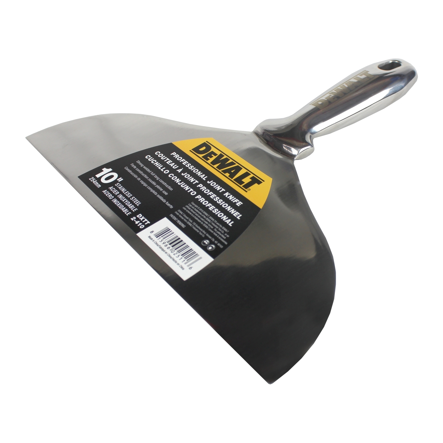 Изображение товара Шпатель малярный DeWalt металлический литой 25.4 см
