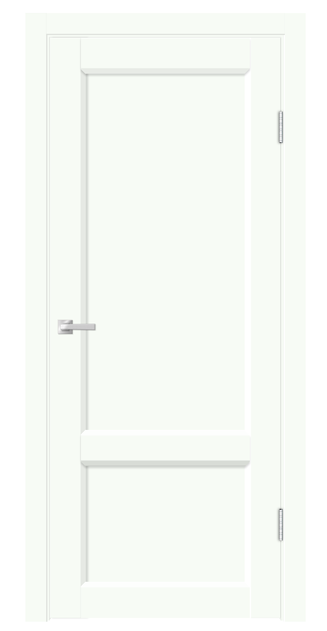 Изображение товара Комплект межкомнатной двери Velldoris Style 3 2P глухая 200x70см ПВХ цвет белый опал с коробом и наличниками