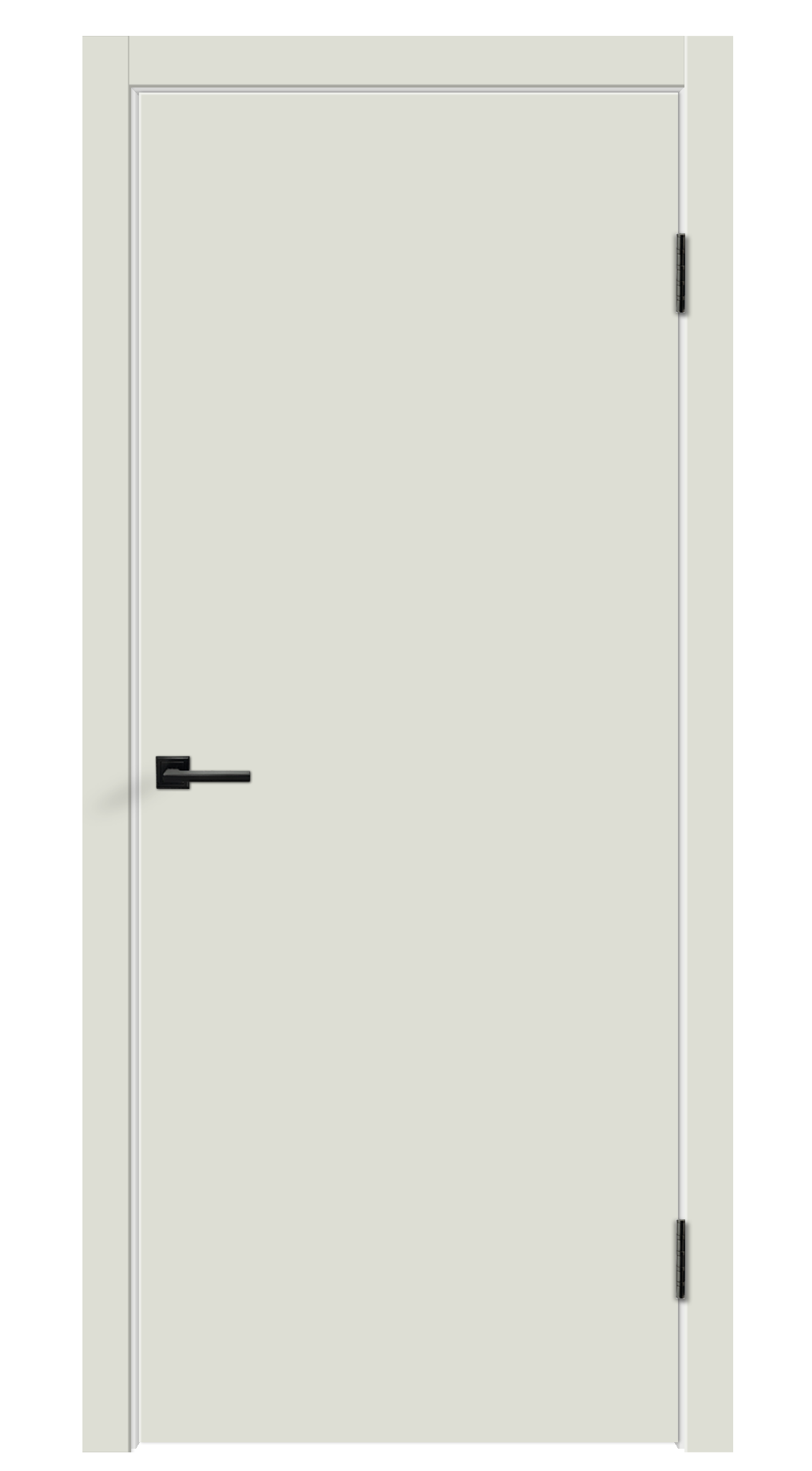 Изображение товара Комплект межкомнатной двери Velldoris Flat глухая 200x90см ПВХ цвет светло-серый с коробом и наличниками