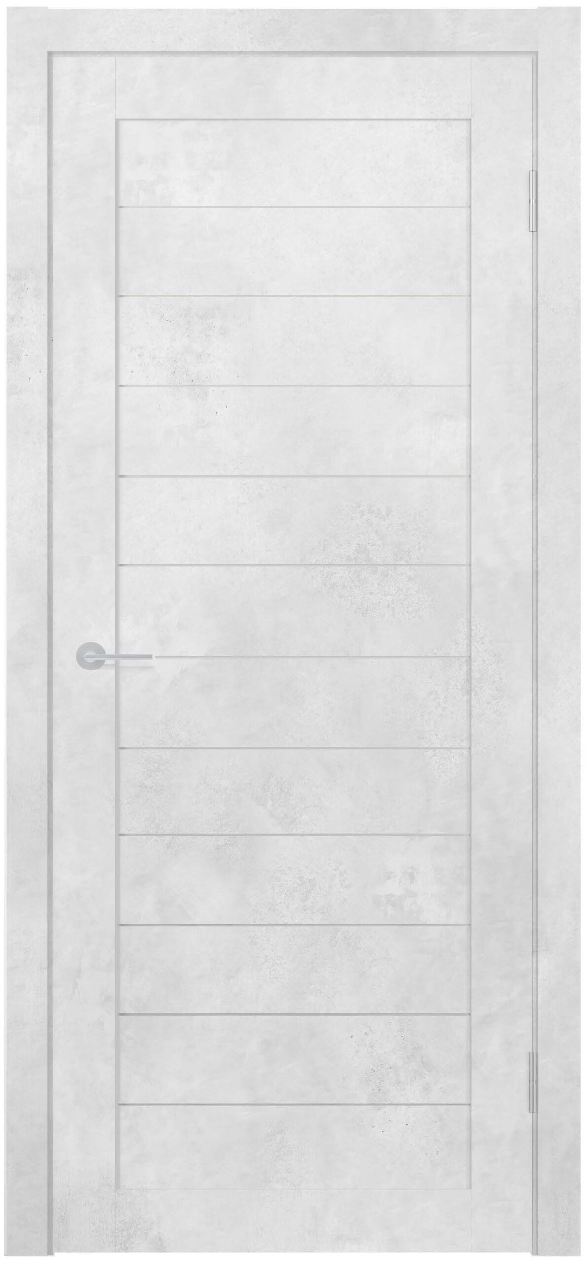 Изображение товара Дверь межкомнатная Unidoors Геометрия 21 ПГ глухая 70х200см ПВХ цвет бетон белый без замка и петель в комплекте