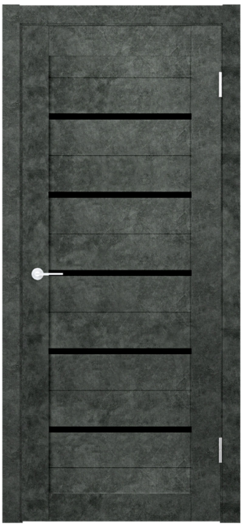 Изображение товара Дверь UNIDOORS Геометрия 22 ПО с остеклением 70x200 см, бетон тёмный