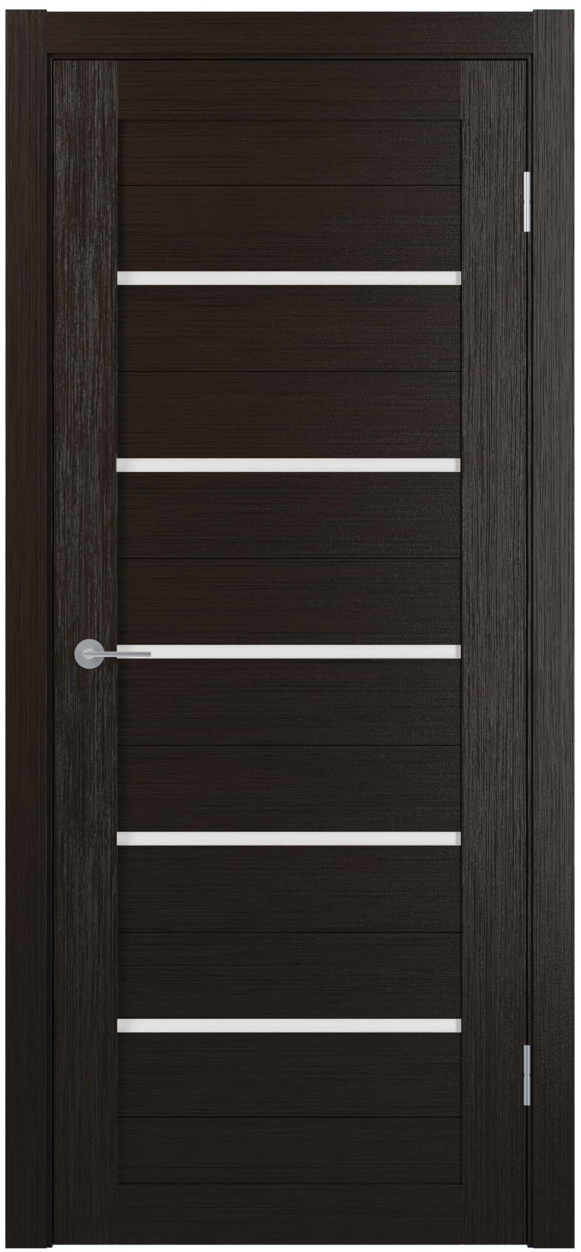 Изображение товара Дверь межкомнатная Unidoors Геометрия 22 ПО остеклённая 90х200см ПВХ цвет венге матовый без замка и петель