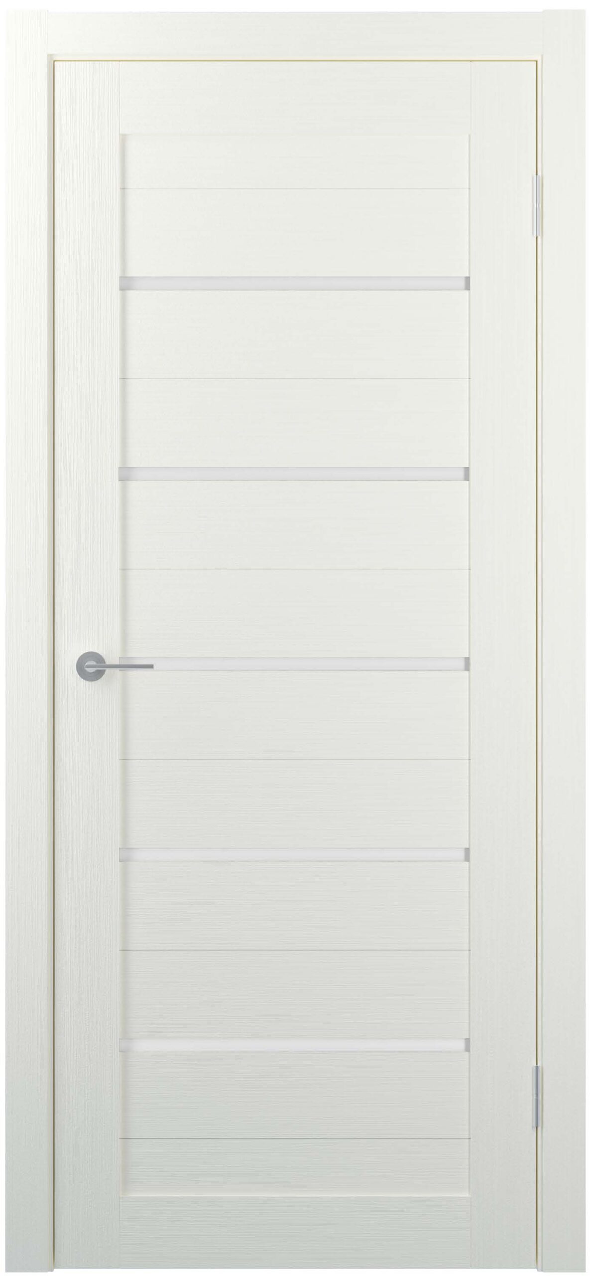 Изображение товара Дверь межкомнатная Unidoors Геометрия 22 ПО остеклённая 70х200см ПВХ цвет дуб аляска матовый без замка и петель