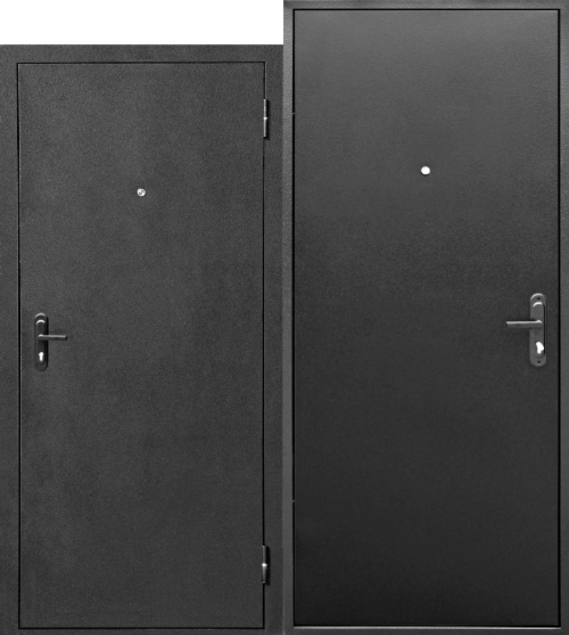 Изображение товара Входная дверь Прораб Стройгост левая 205x96см цвет антик серебро/антик серебро