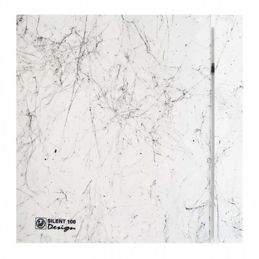 Изображение товара Вытяжной вентилятор S&P Silent-100 CZ Marble White дизайн для дома Изображение товара Вытяжной вентилятор S&P Silent-100 CZ Marble White дизайн для дома