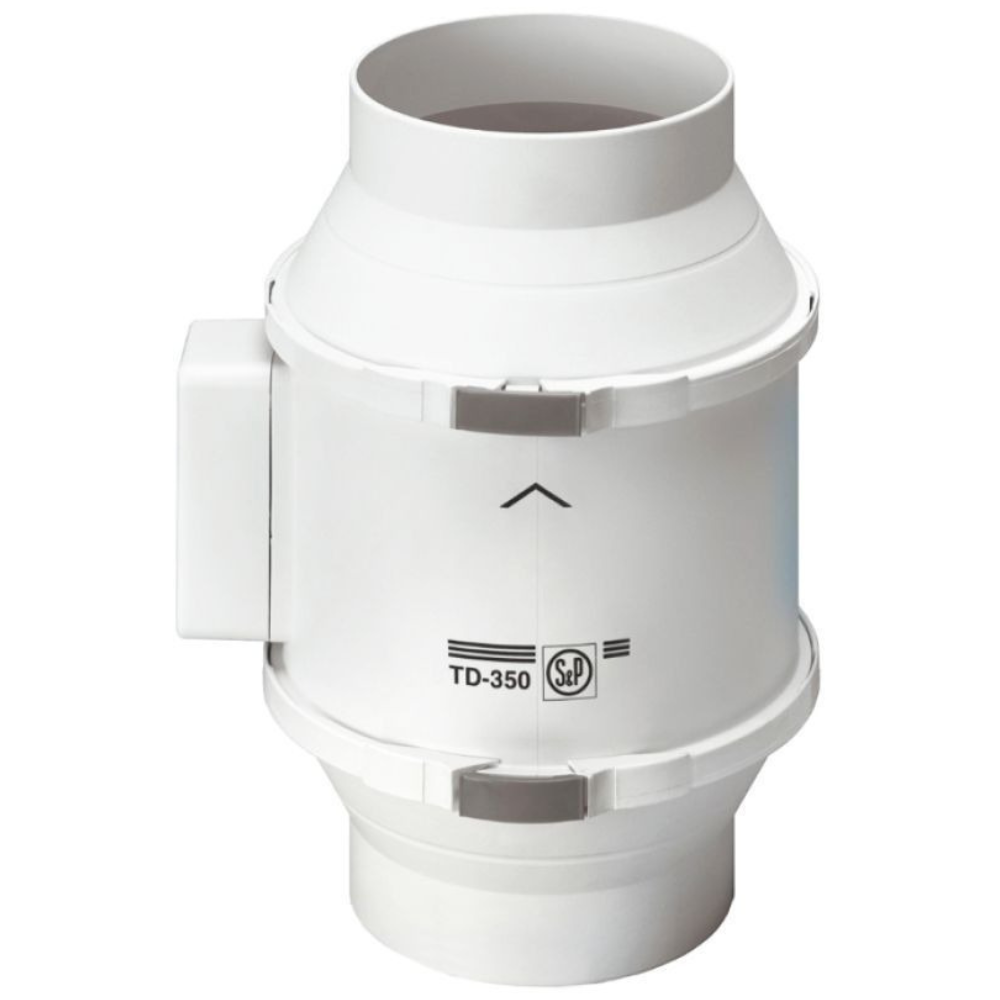 Изображение товара Вентилятор вытяжной S&P TD800/200 D200 мм 40 дБ 1040 м³/ч обратный клапан цвет белый