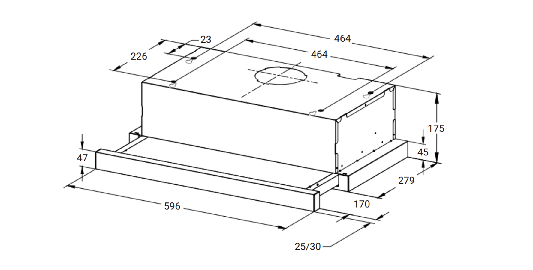 Изображение товара Встраиваемая телескопическая вытяжка Weissgauff TEL 600 TC WH 60 см белая