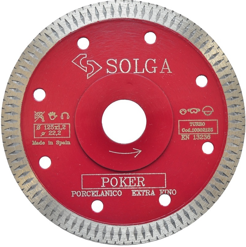 Изображение товара Диск алмазный по граниту Solga Diamant 10302125 турбо 125x22.2x1.4 мм