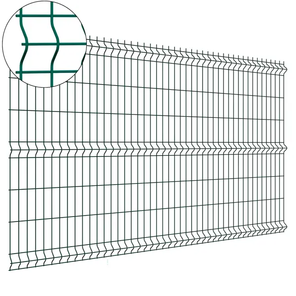 3D панель для забора Grand Line Light h.1.53 x L.2.5 RAL 6005 зелёный