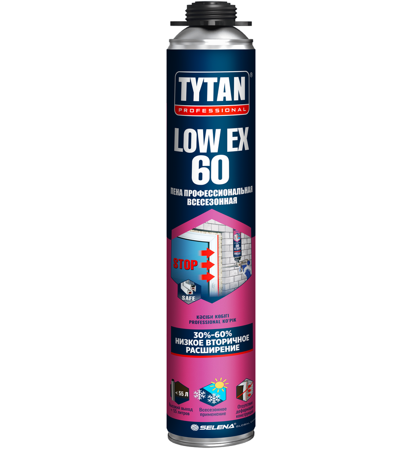 Изображение товара Пена монтажная профессиональная Tytan professional 64095 55 теплоизоляция всесезонная 750 мл