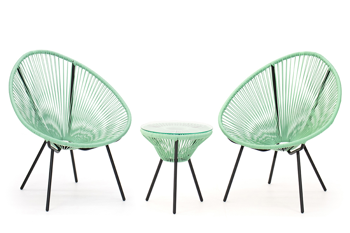 Изображение товара Набор садовой мебели для отдыха Kornera Акапулько 3 предмета зеленый