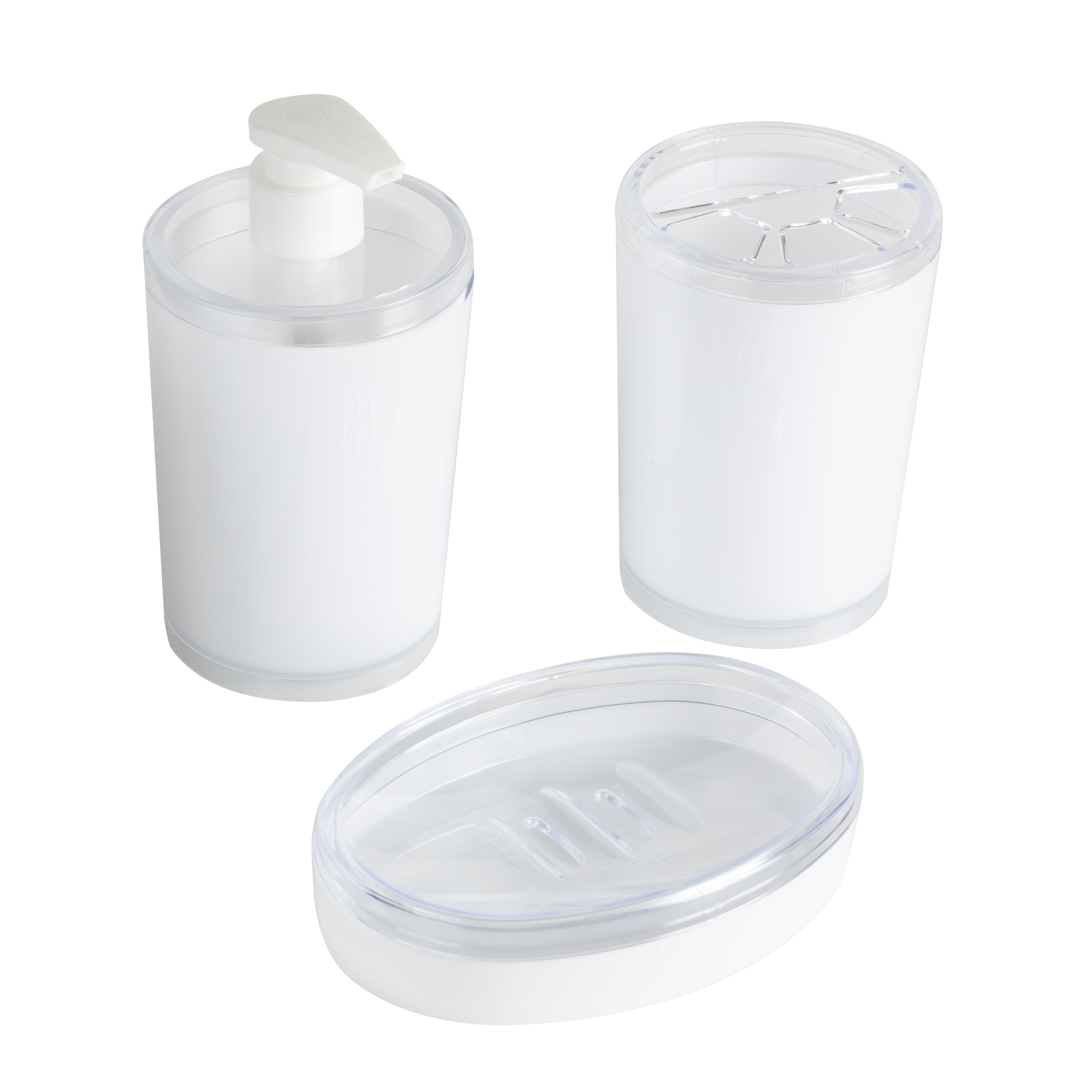 Изображение товара Набор аксессуаров для ванной комнаты Berossi Joli АС 47401001 из пластика белого цвета