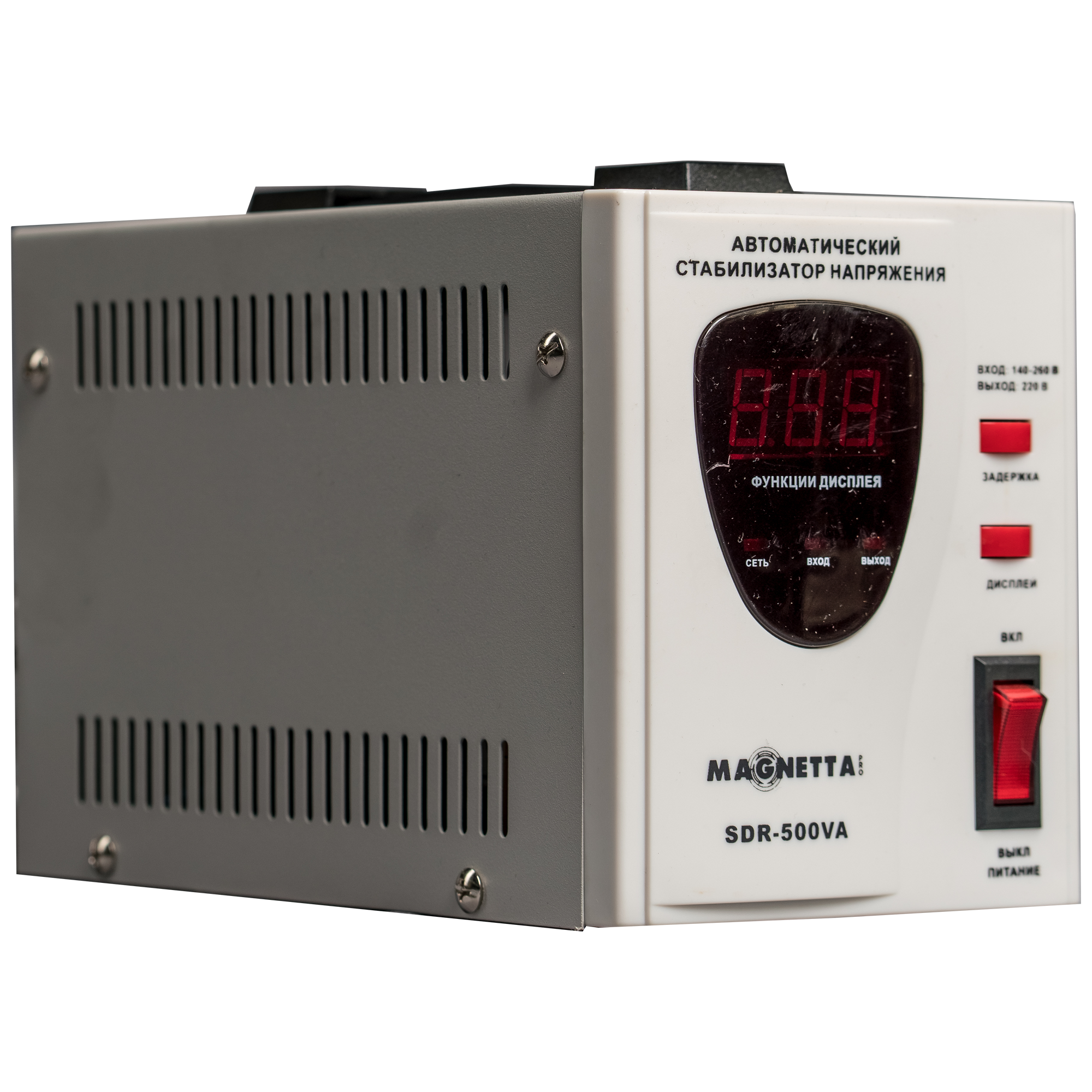 Изображение товара Стабилизатор напряжения Magnetta SDR-500VA однофазный 500 ВА 140-260В