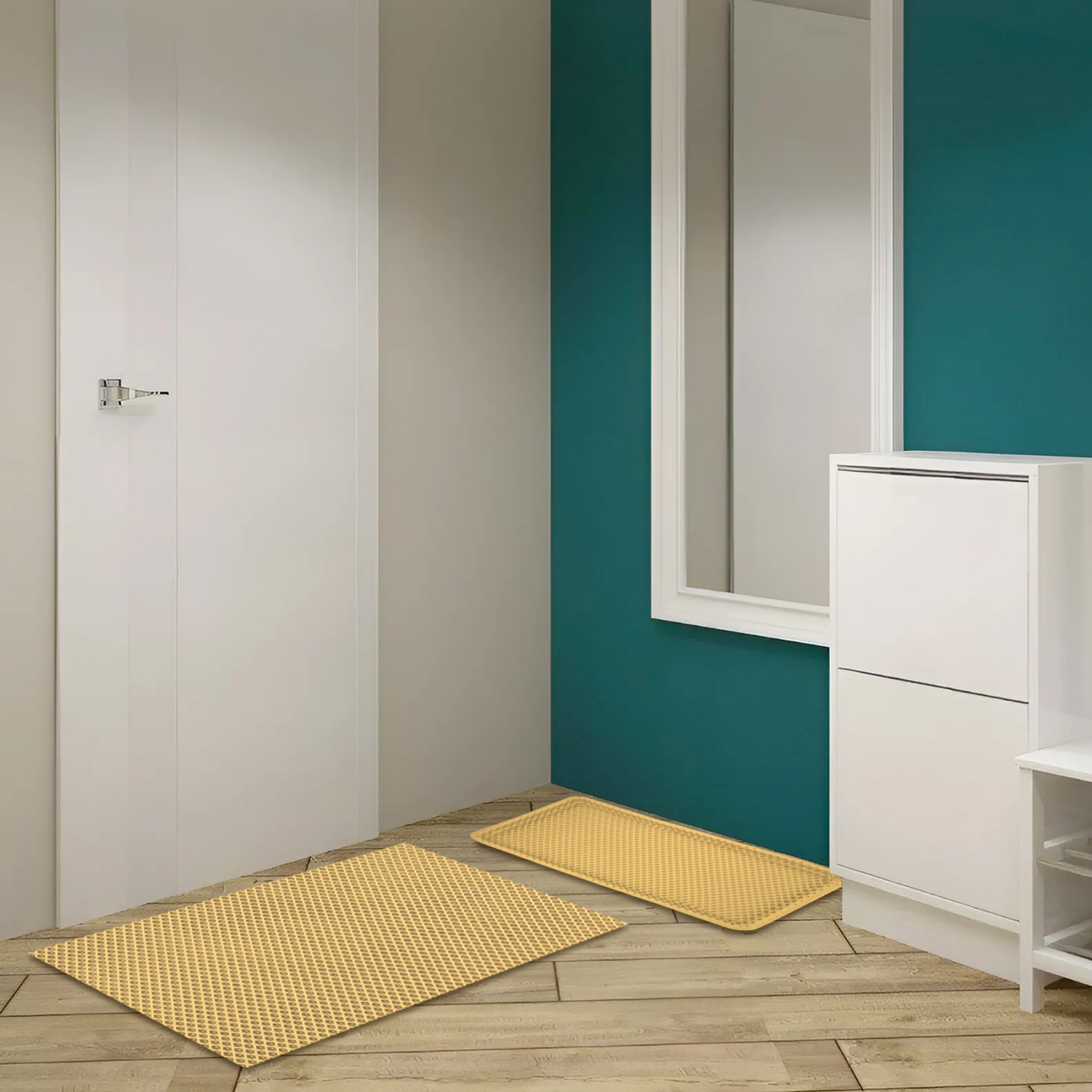 Изображение товара Коврик грязезащитный ЭВА Ромб 68х83 см цвет бежевый