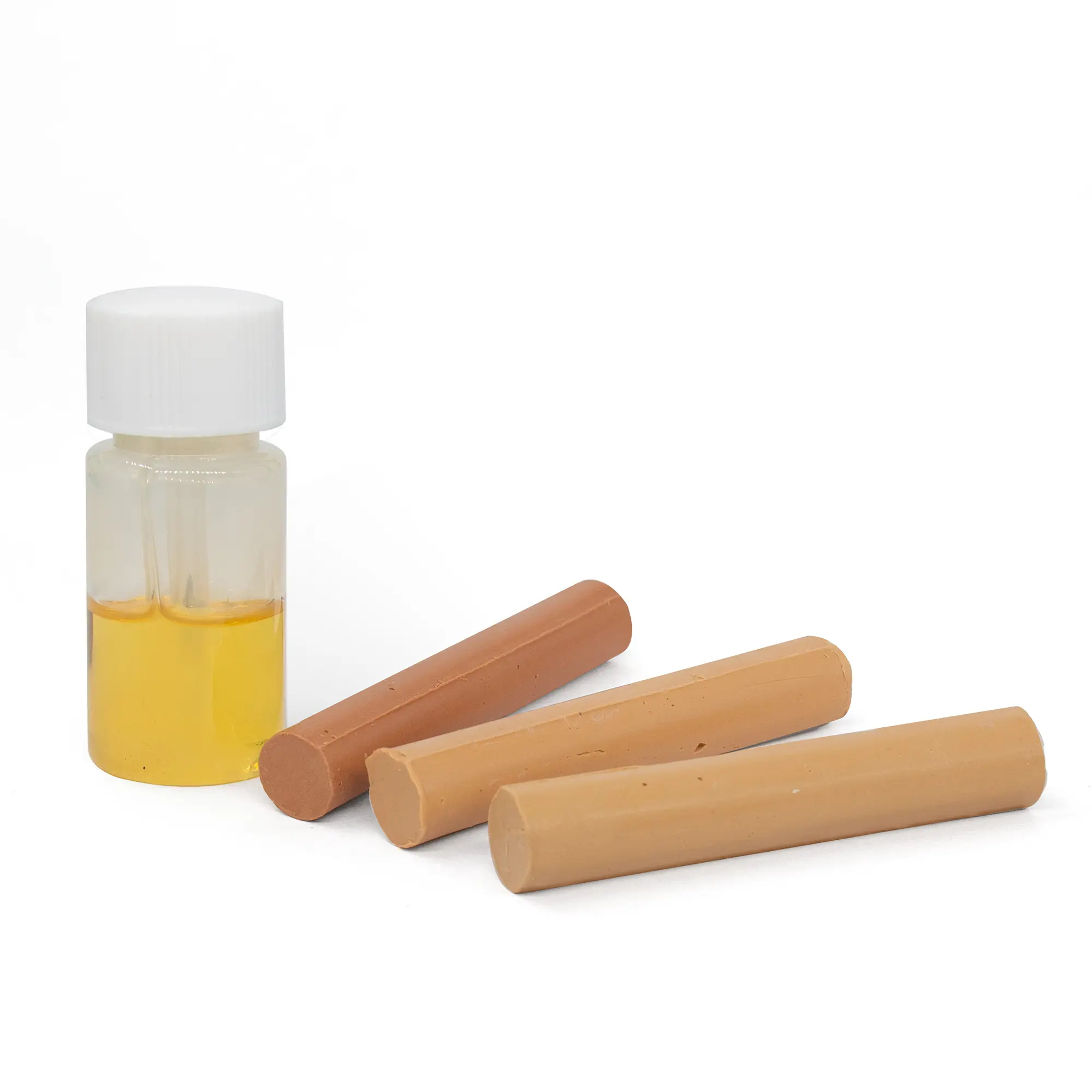 Восковые мелки и паста для восстановления паркета и ламината цвет коричневый