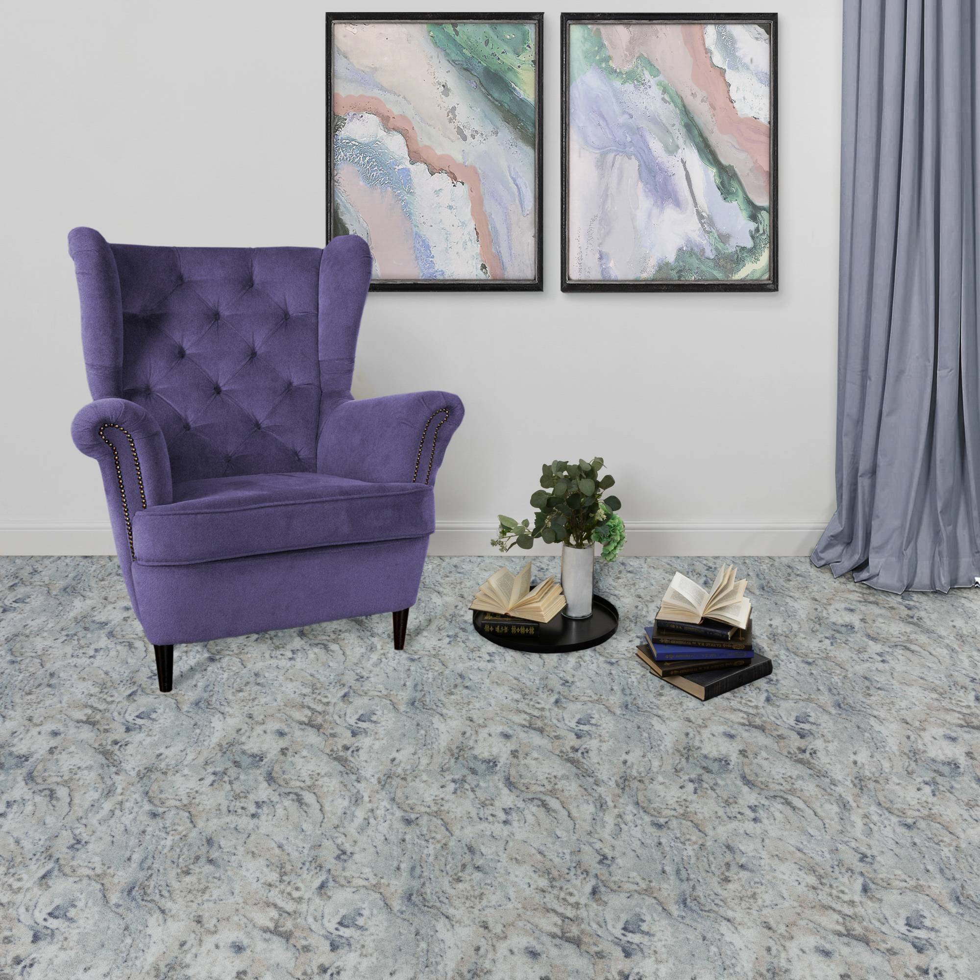 Изображение товара Ковролин тафтинговый Лозанно 9038 5 м разноцветный для гостиной