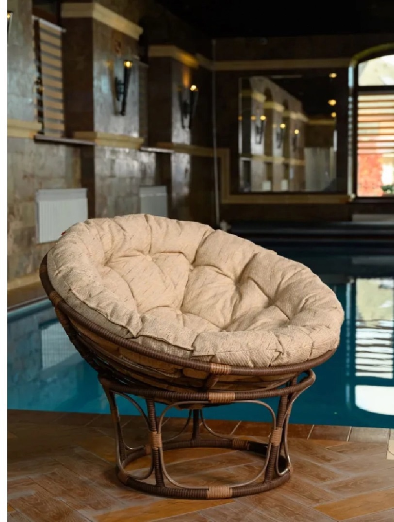 Изображение товара Кресло садовое Bigarden 128770 Papasan 105 см x 75 см x 105 см ротанг, коричневый