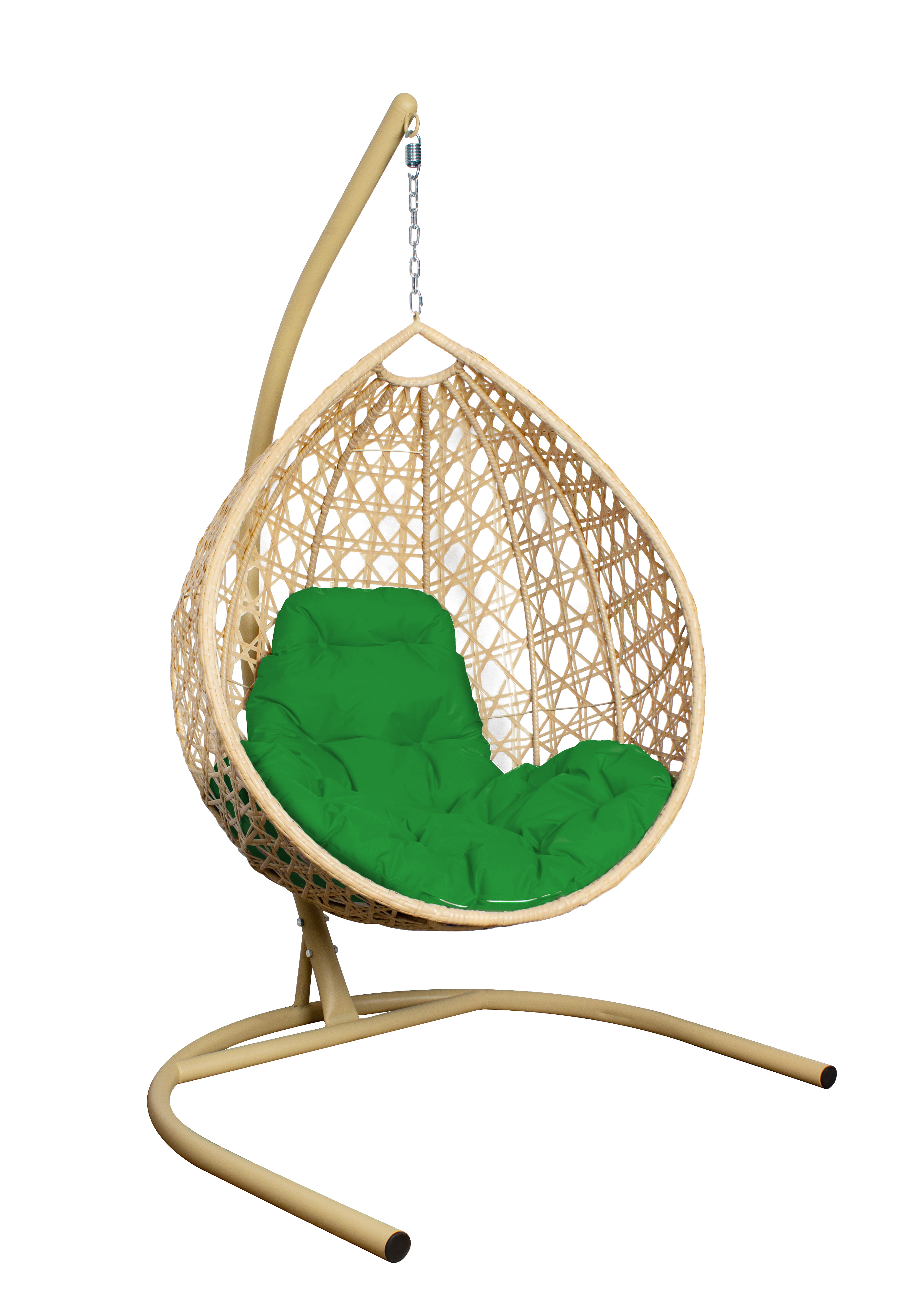 Изображение товара Кресло подвесное M-group 11030504 до 120 кг бежевое/зеленое