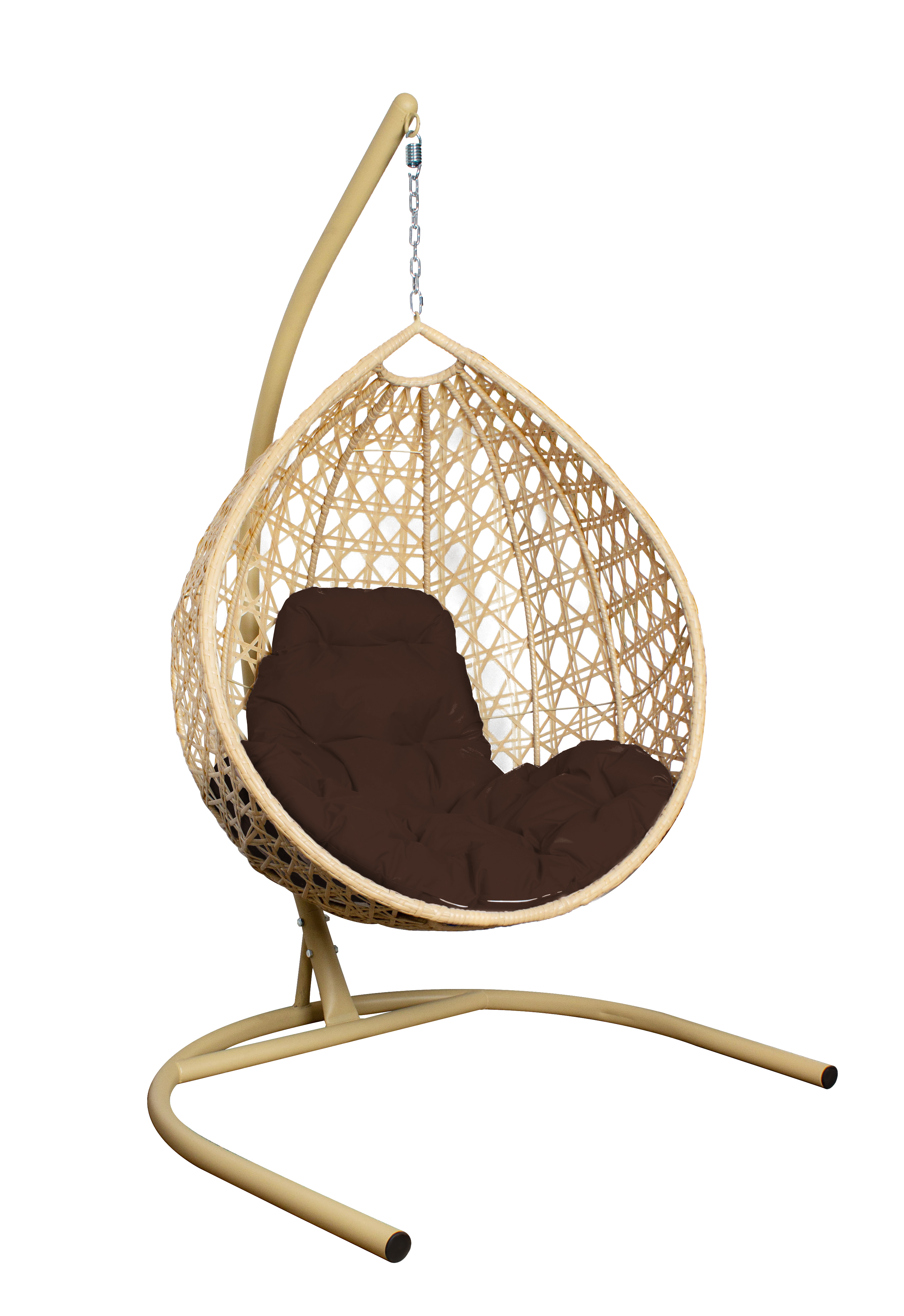 Изображение товара Кресло подвесное M-group 11030505 с подушкой до 120 кг и искусственным ротангом