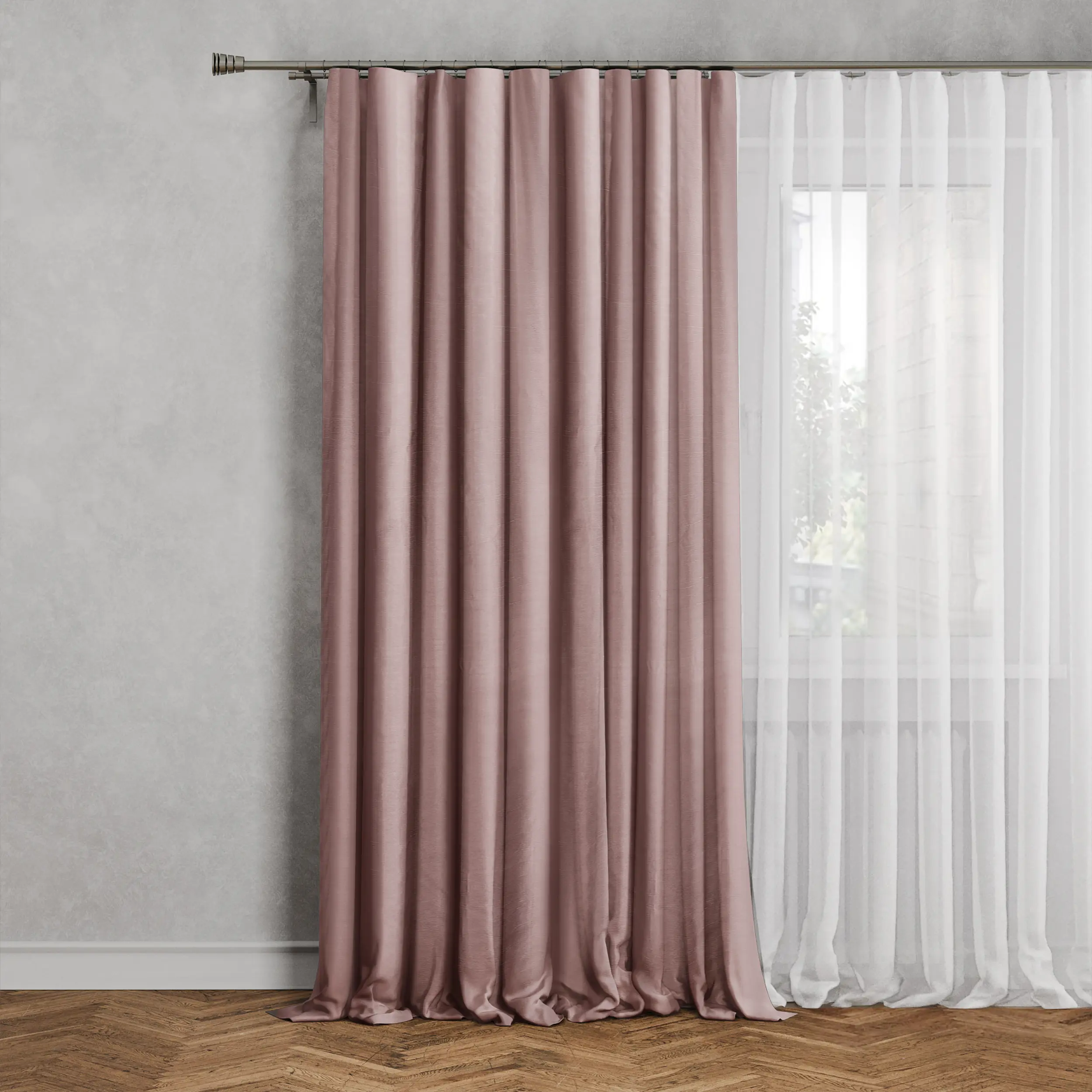 Перде таспалы Tegal 140x260 см түсі қызғылт Santal 4