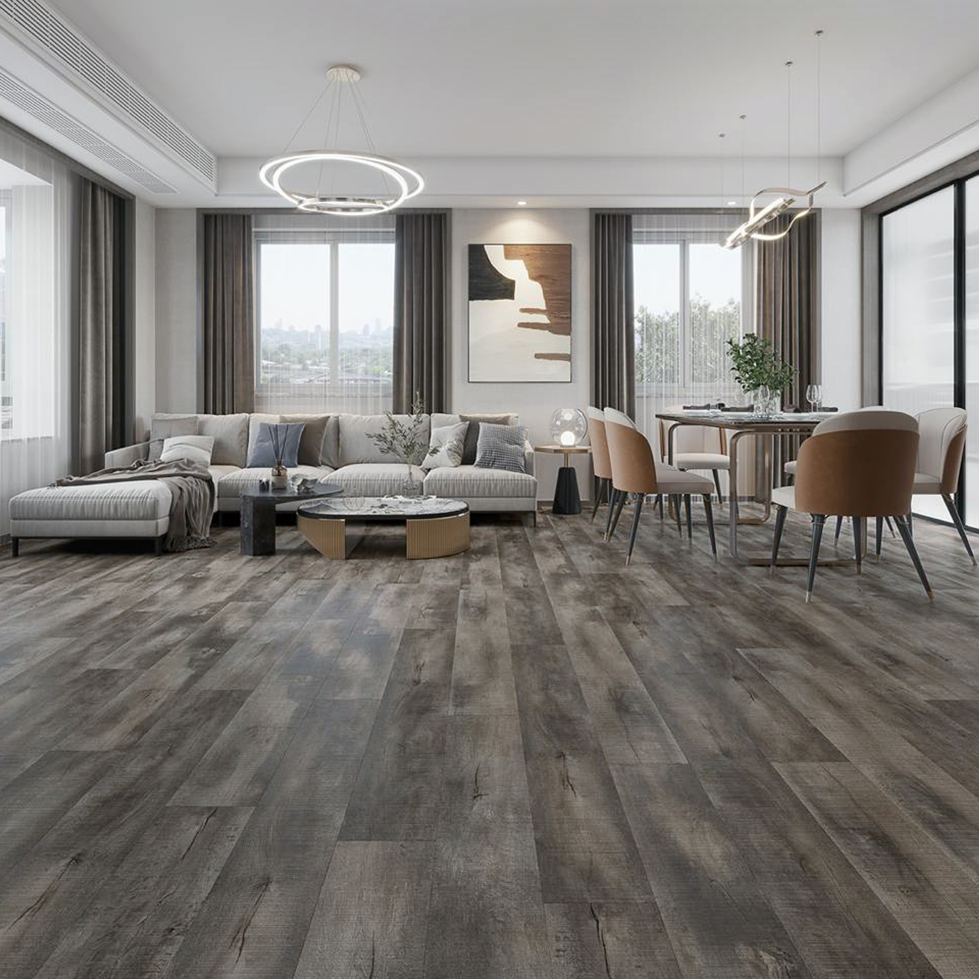 Изображение товара SPC плитка I-Floors Basic Дуб Шамбор 4.2 мм 2.25 м² водостойкий пол для дома и офиса