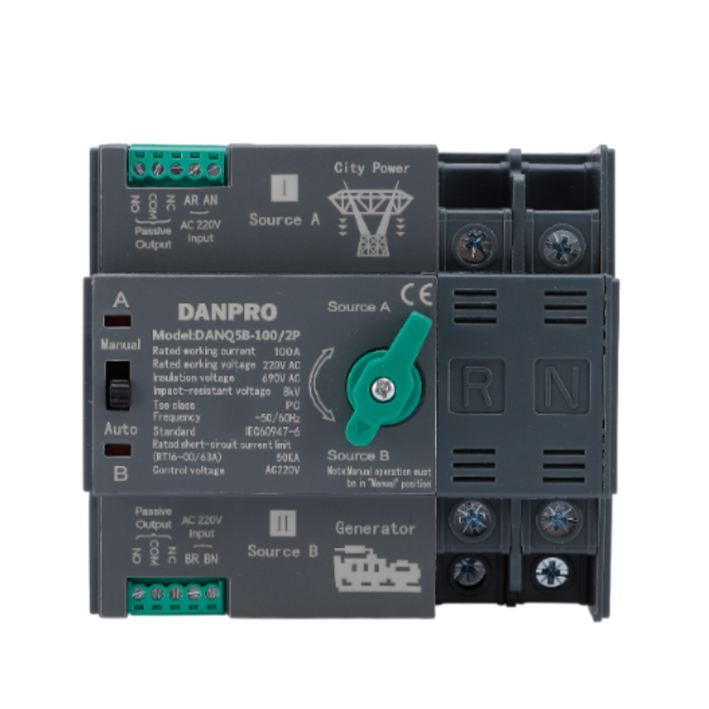 Изображение товара ДАНQ5B 100 2p АВР автоматический ввод резерва DANPRO 100 A 230 В